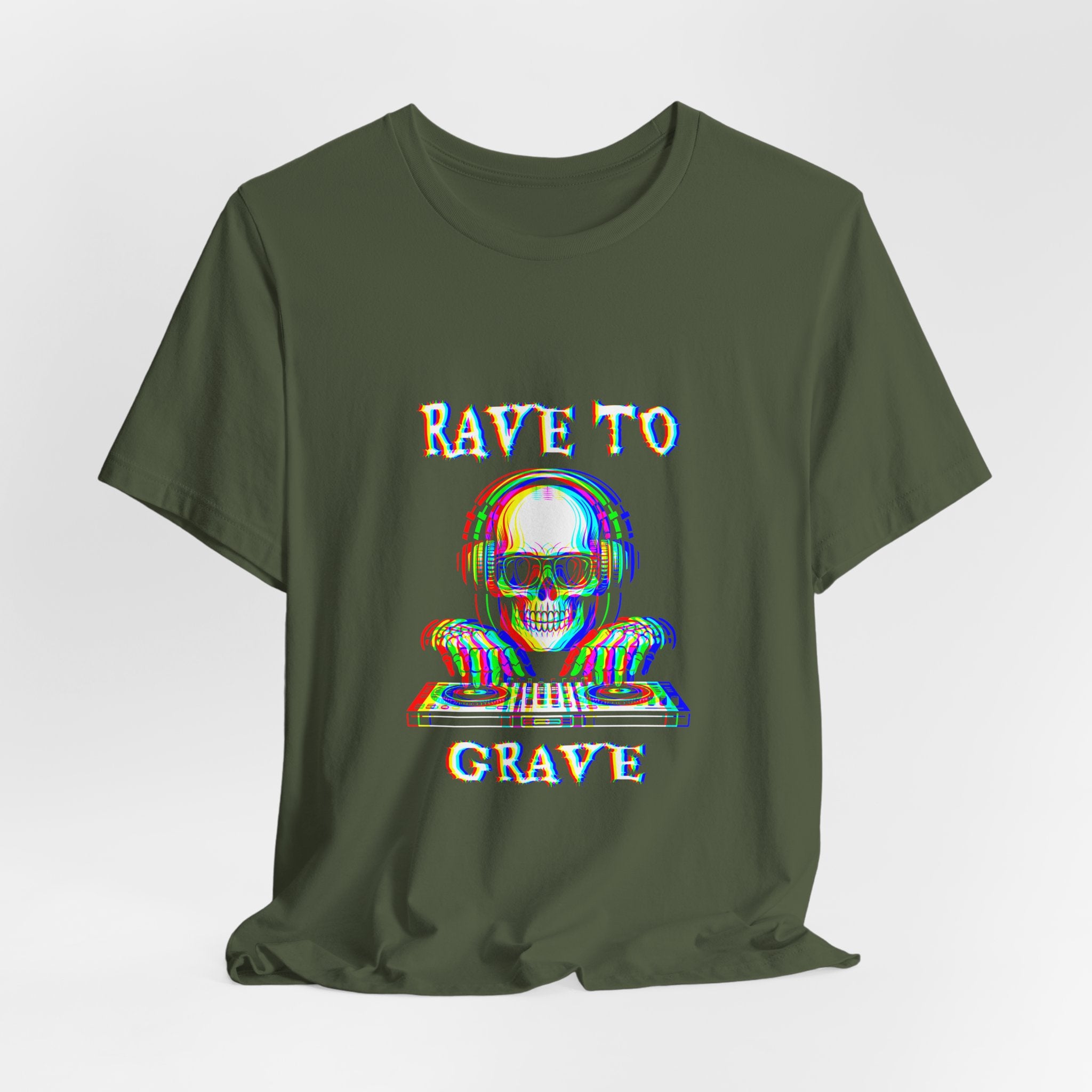 Rave to Grave Unisex Jersey Tee, DJ T-Shirt