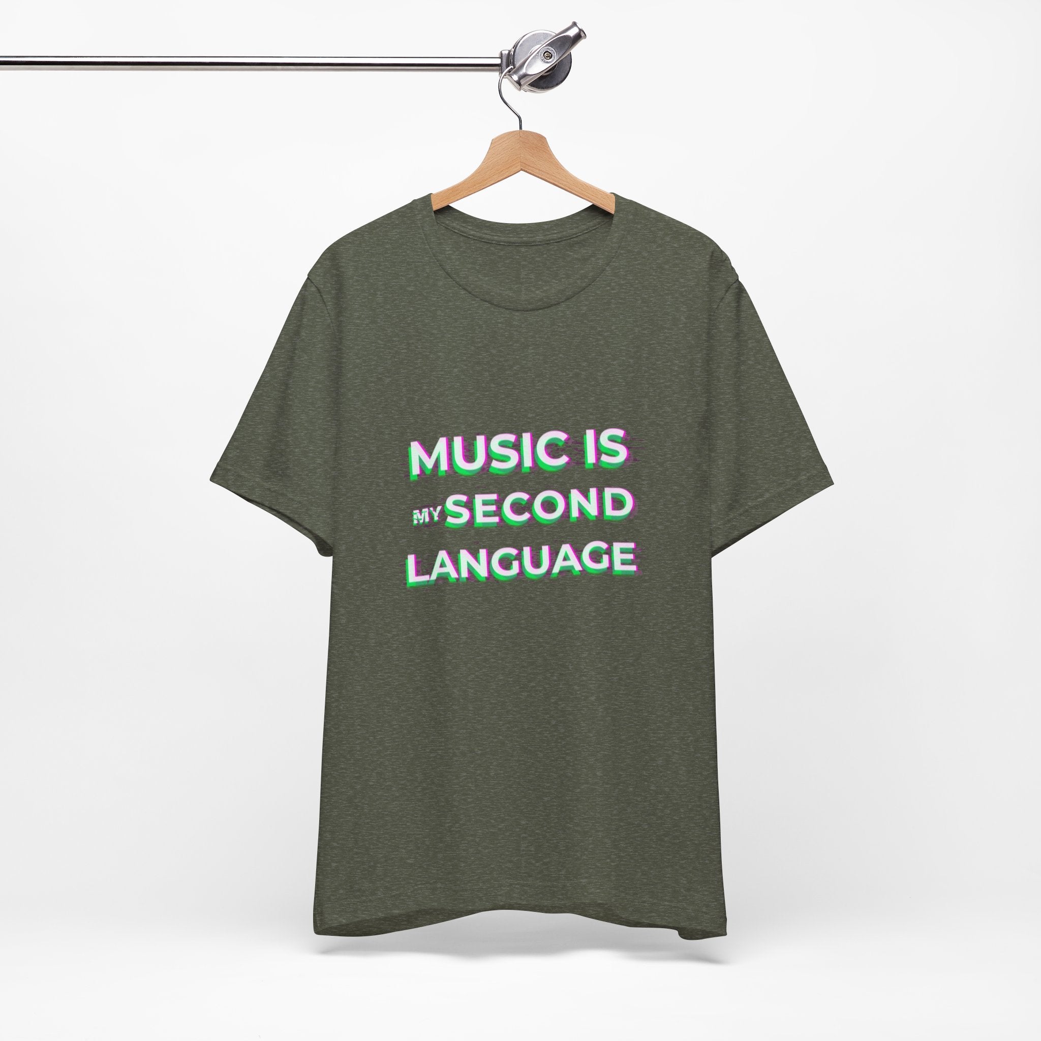 Music is my second language Unisex Tee,Casual Wear Graphic T-shirt