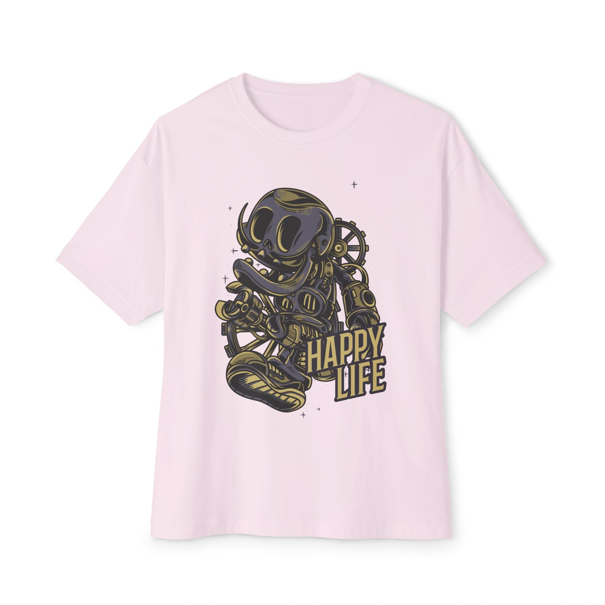 Steampunk Retro Graphic Oversized Tee