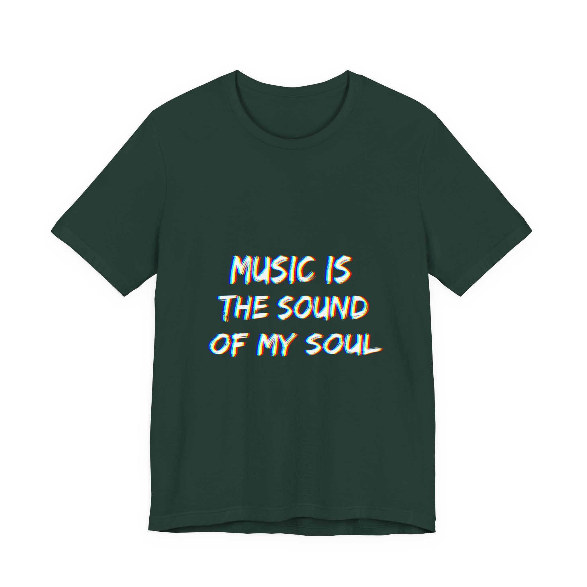 Music is the sound of my soul minimalistic Unisex Tee, Fun Graphic T-Shirt