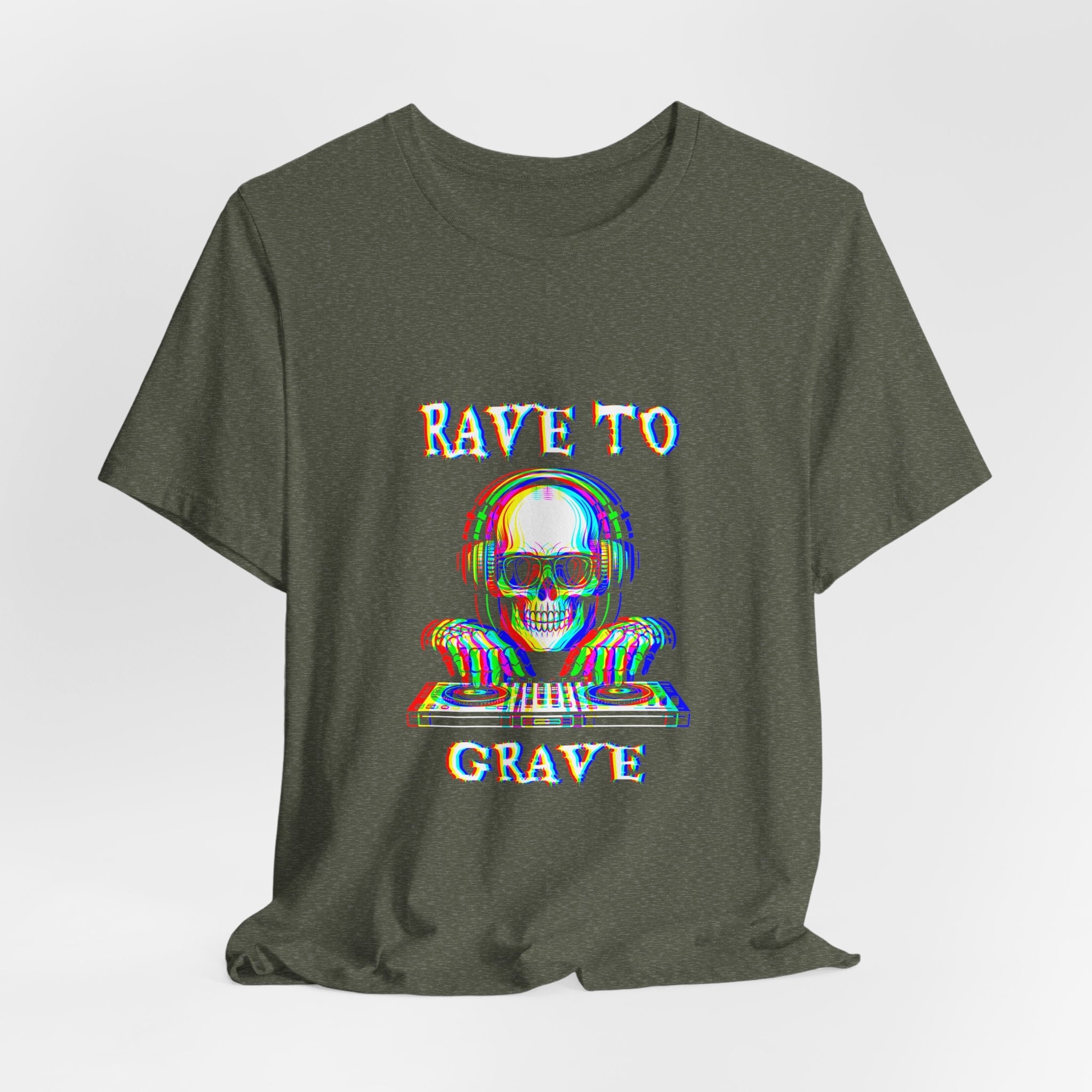 Rave to Grave Unisex Jersey Tee, DJ T-Shirt