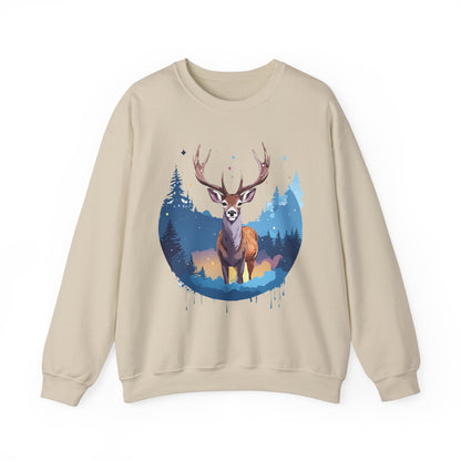 Deer printed Unisex Heavy Blend™ Crewneck Sweatshirt
