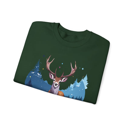 Deer printed Unisex Heavy Blend™ Crewneck Sweatshirt