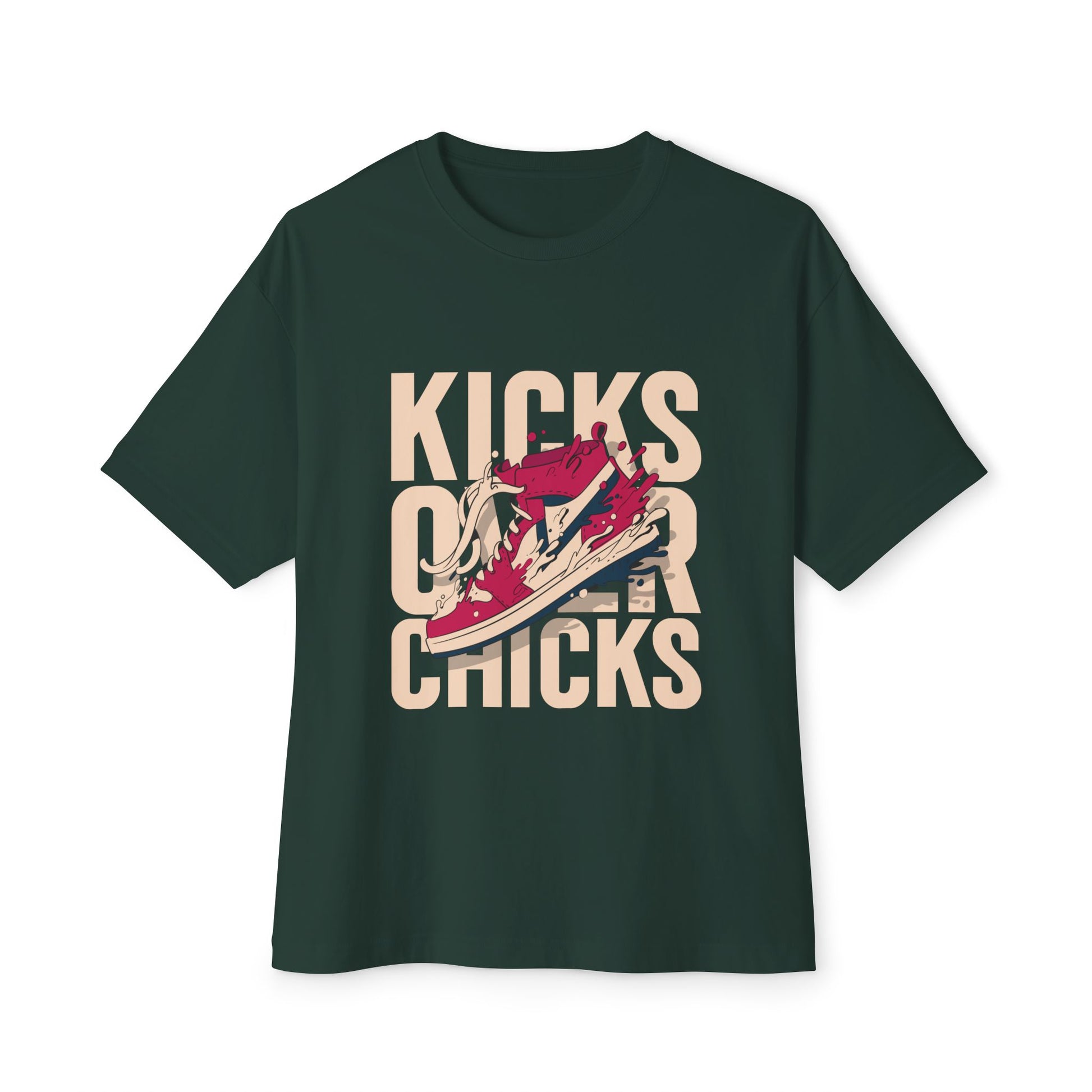 Oversized Tee - Kicks over Chicks, Sneaker Lover Fashion