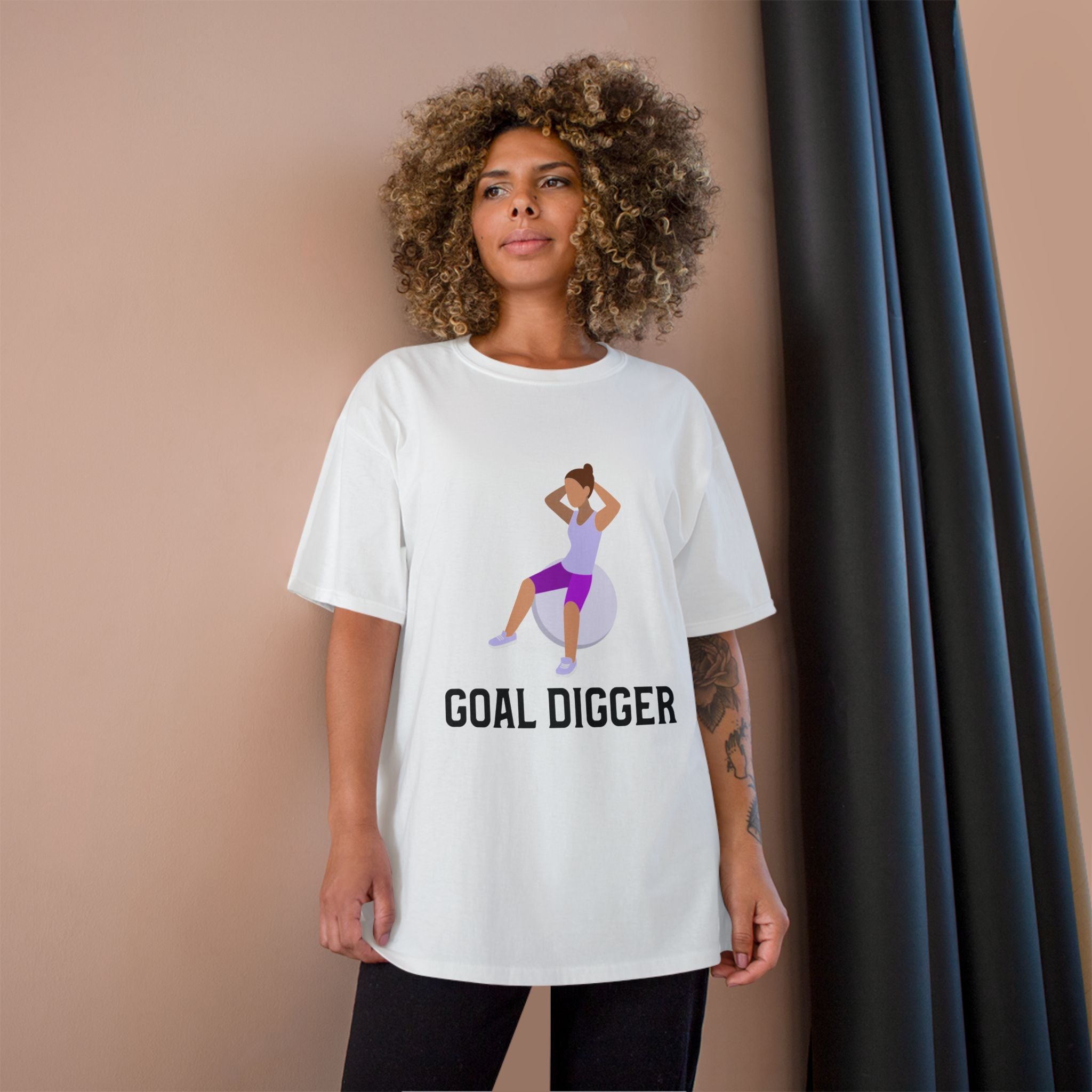 Goal Digger Champion T-Shirt - Motivational Workout Tee