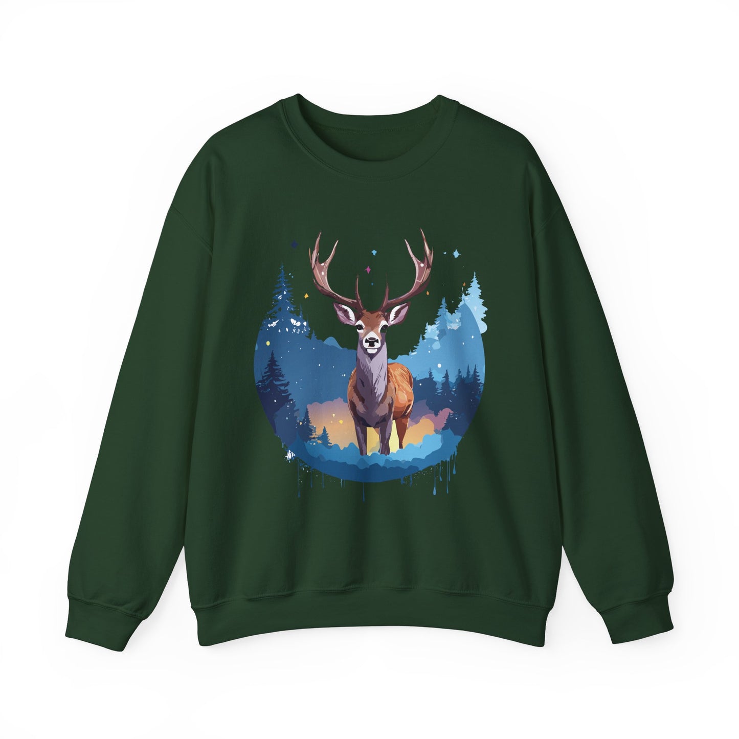 Deer printed Unisex Heavy Blend™ Crewneck Sweatshirt