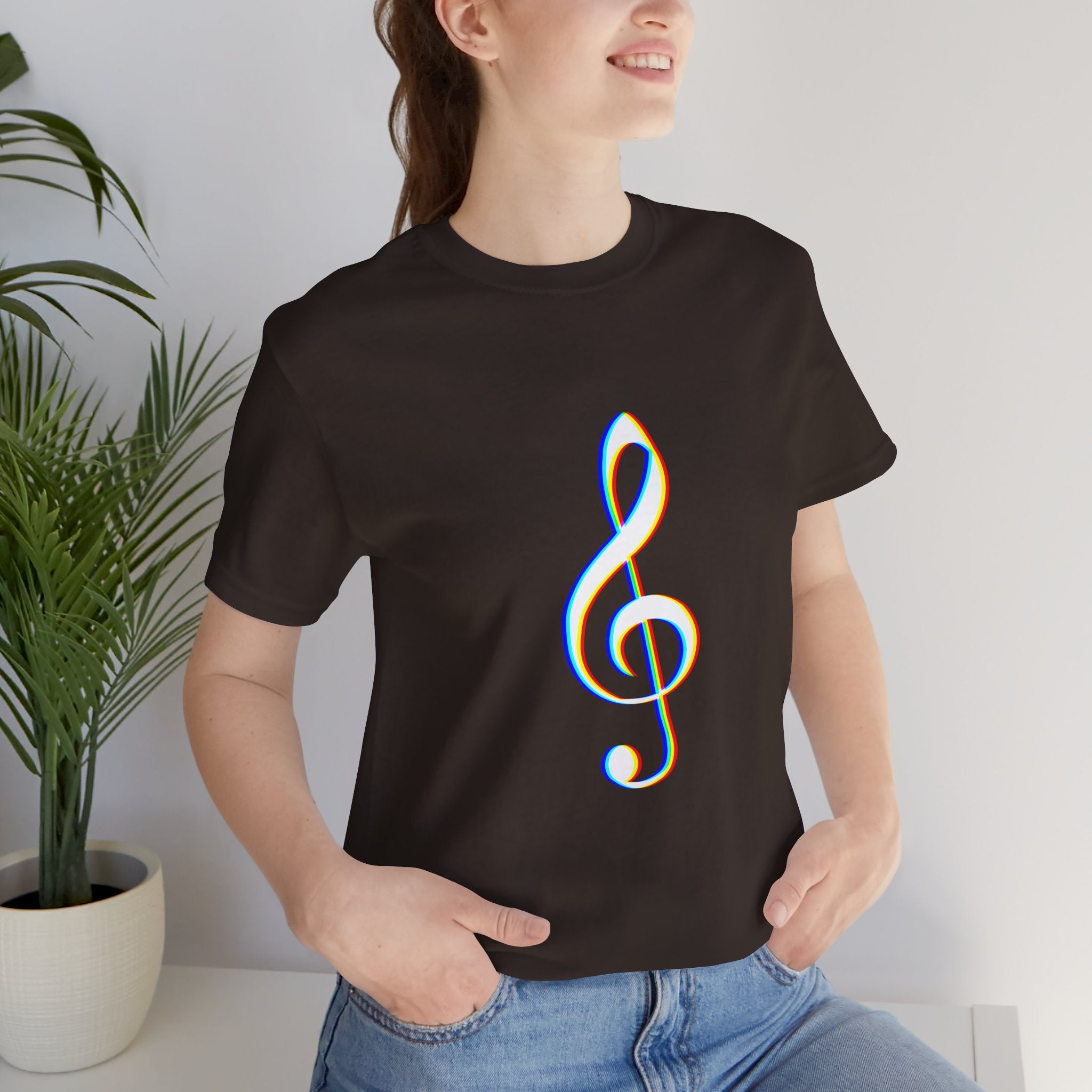 Musical Note minimalistic Unisex Tee, Fun Graphic T-Shirt