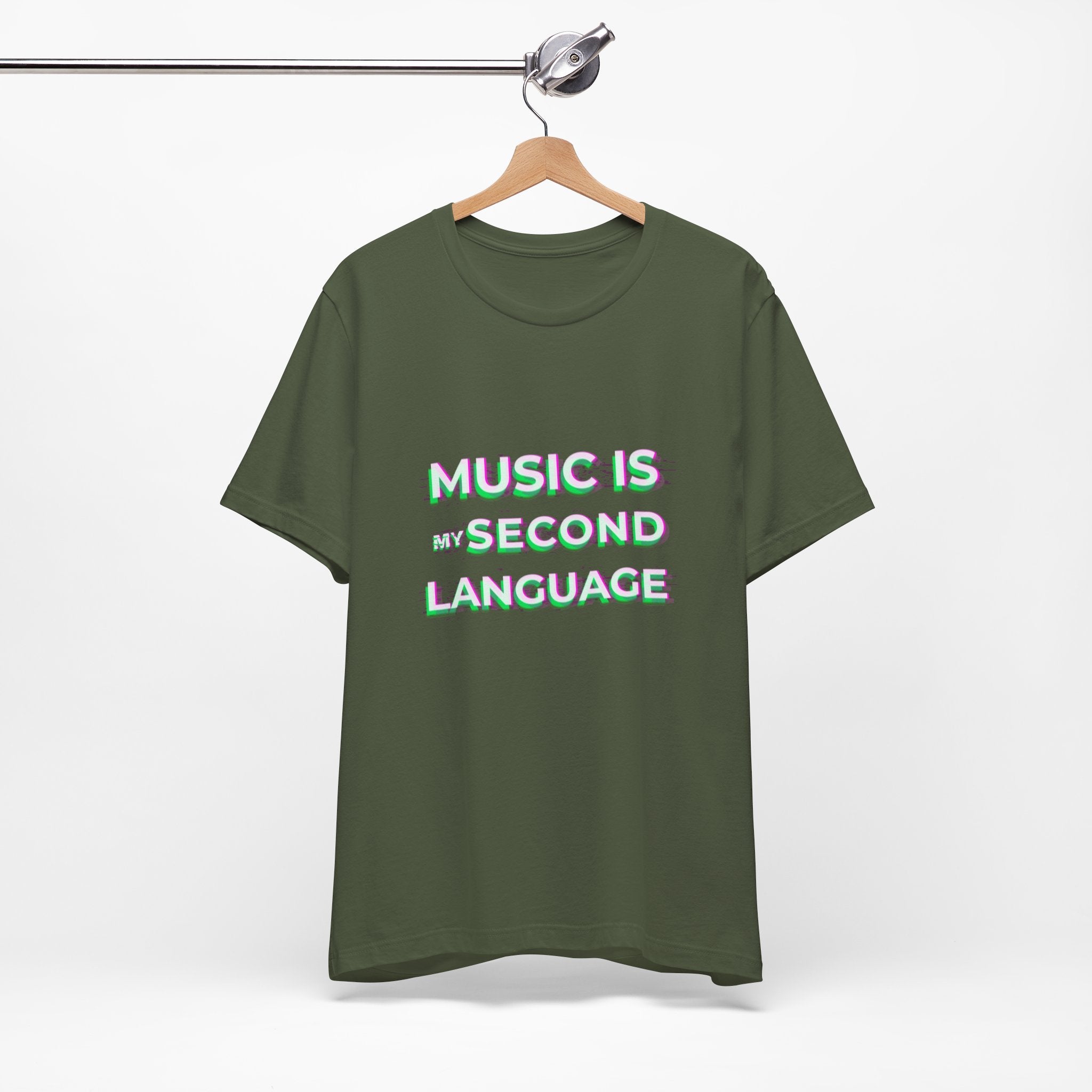 Music is my second language Unisex Tee,Casual Wear Graphic T-shirt
