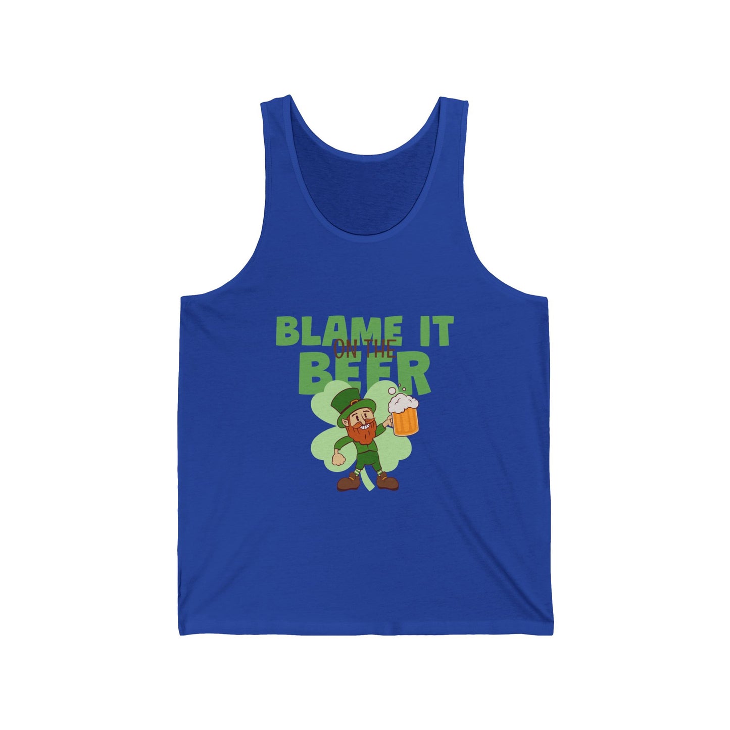Blame it on the Beer Unisex Jersey Tank - Perfect for St. Patrick's Day Celebrations