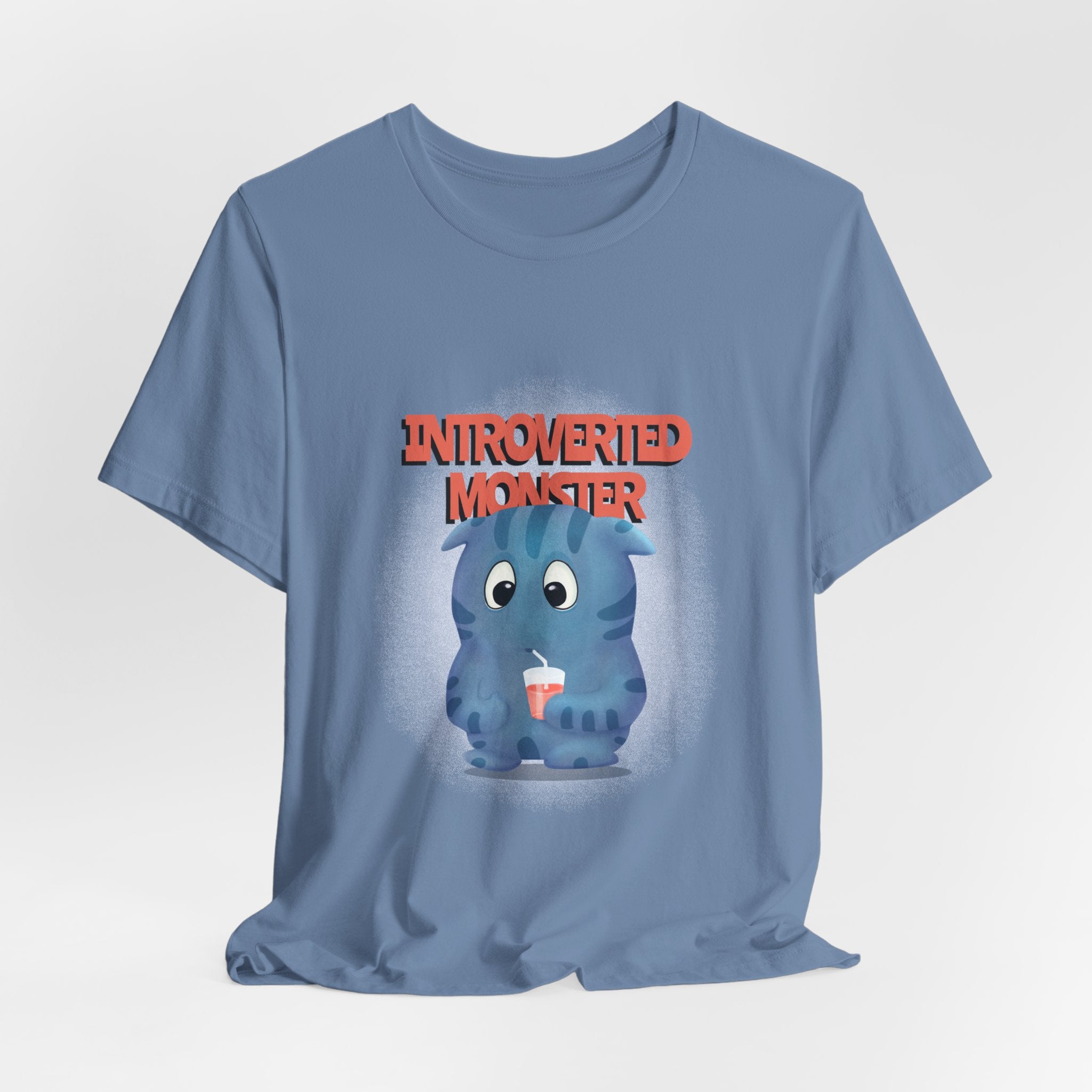 Introverted Monster Short Sleeve Tee - Cute Graphic Tee for Introverts