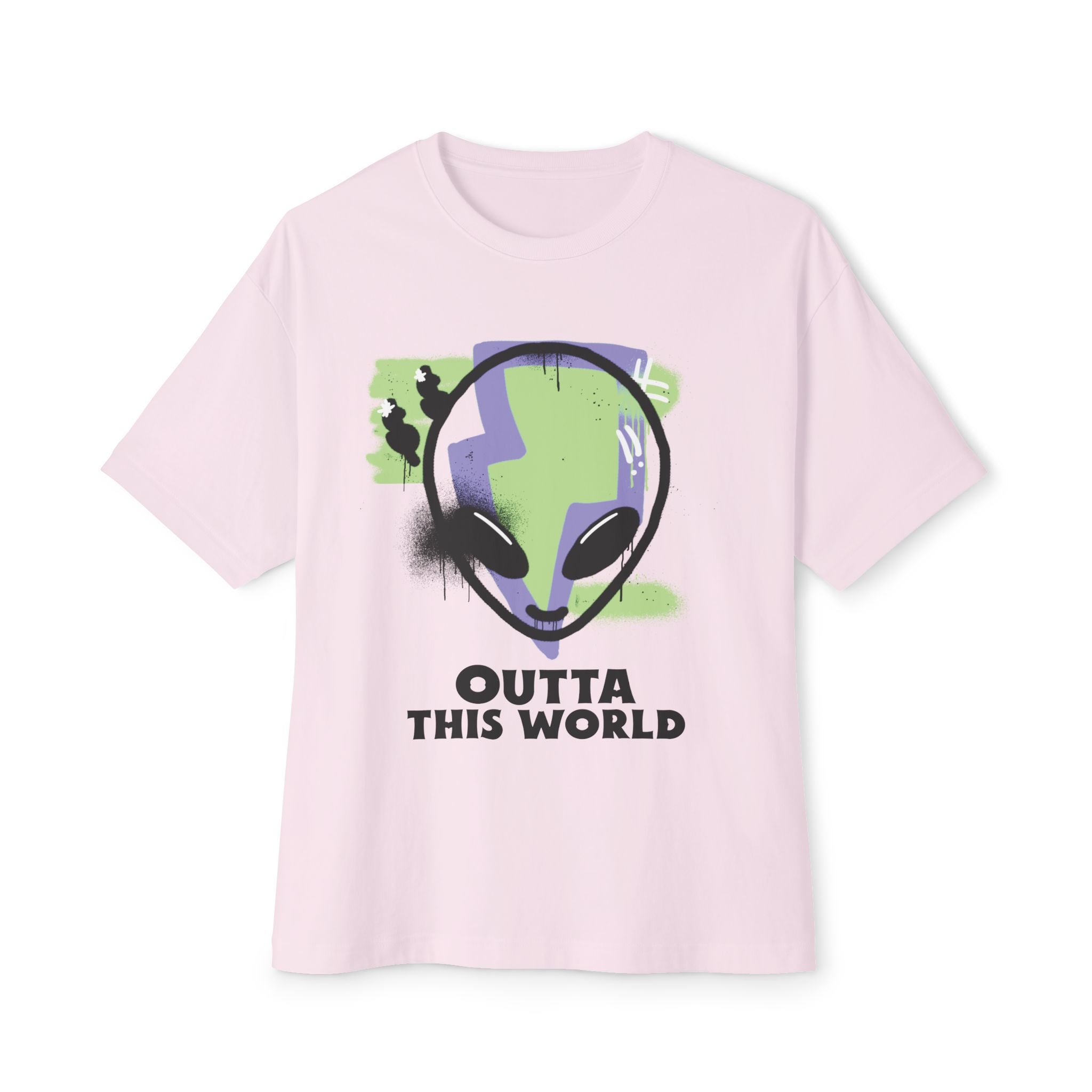 Outta this world alien graphic, Unisex Oversized Tee