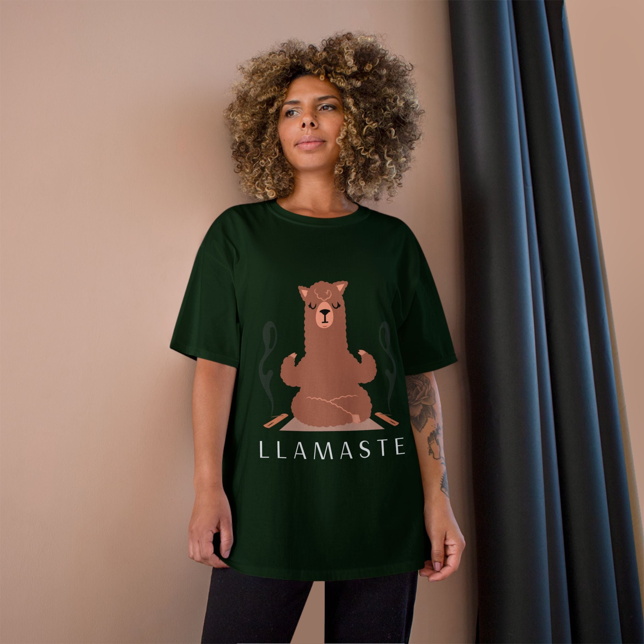 Llamaste Champion T-Shirt, Funny Yoga Tee,