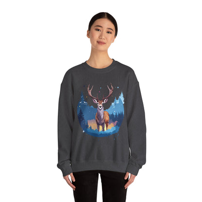 Deer printed Unisex Heavy Blend™ Crewneck Sweatshirt