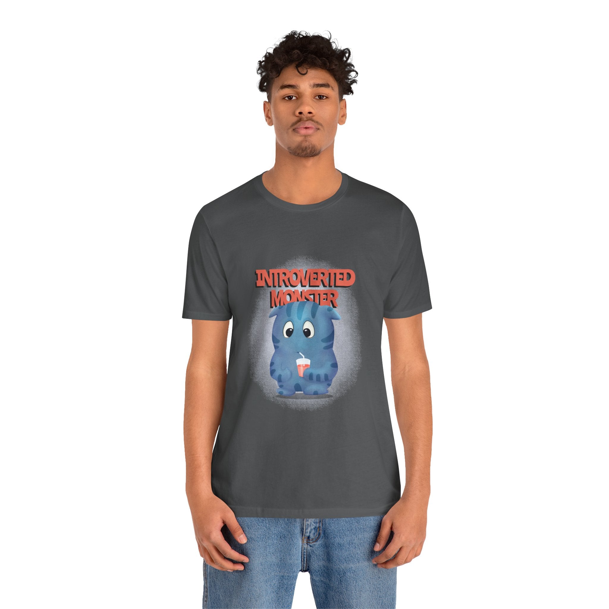 Introverted Monster Short Sleeve Tee - Cute Graphic Tee for Introverts