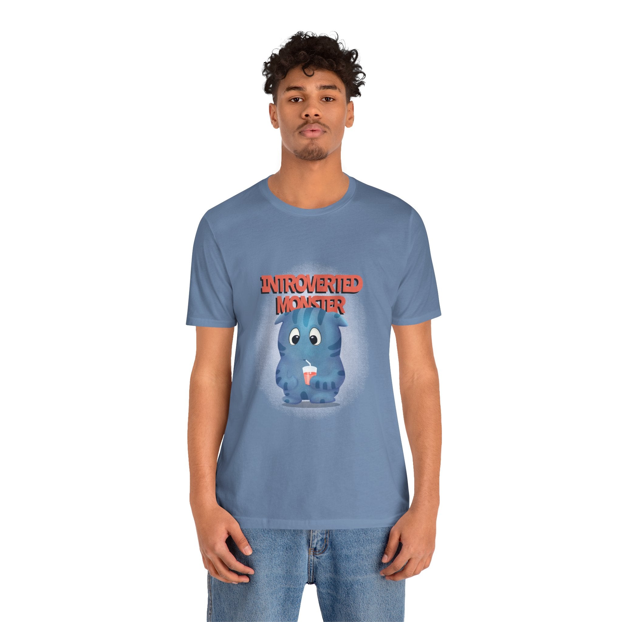 Introverted Monster Short Sleeve Tee - Cute Graphic Tee for Introverts