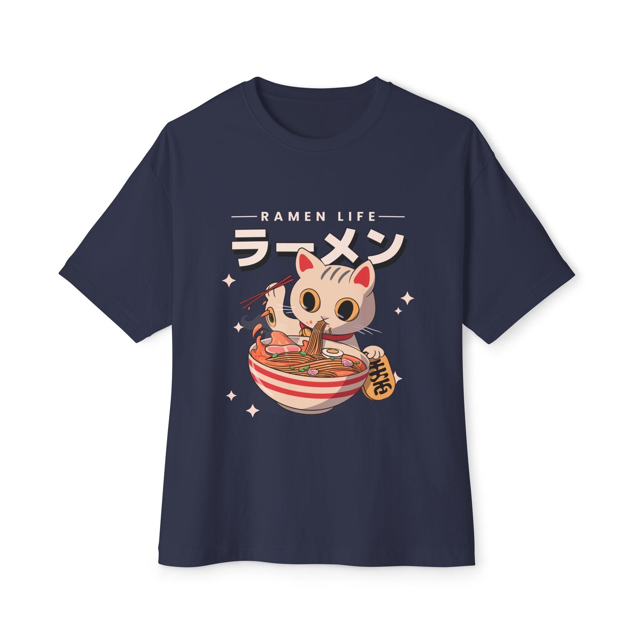 Ramen Life Unisex Oversized Boxy Tee,  Anime T-Shirt