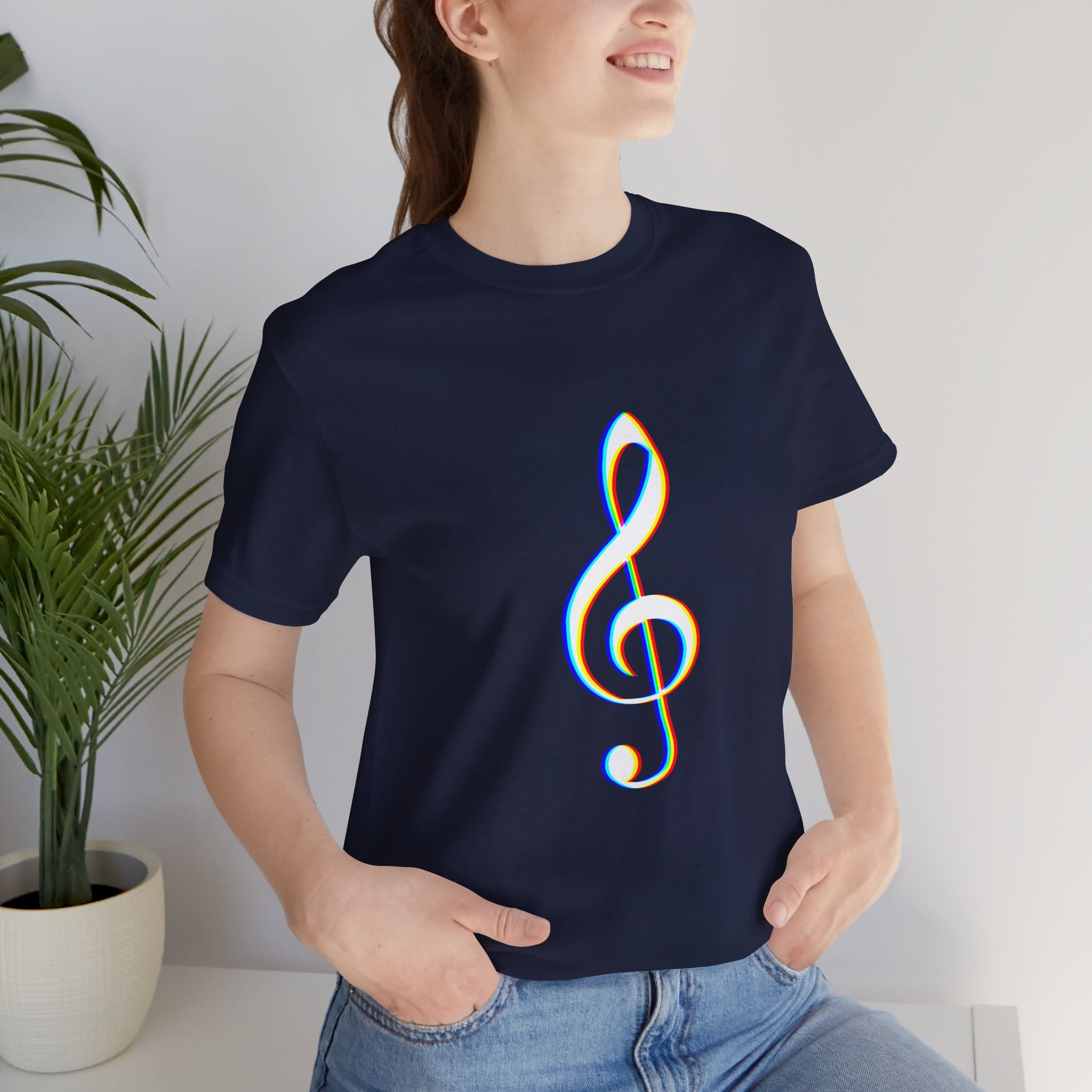 Musical Note minimalistic Unisex Tee, Fun Graphic T-Shirt