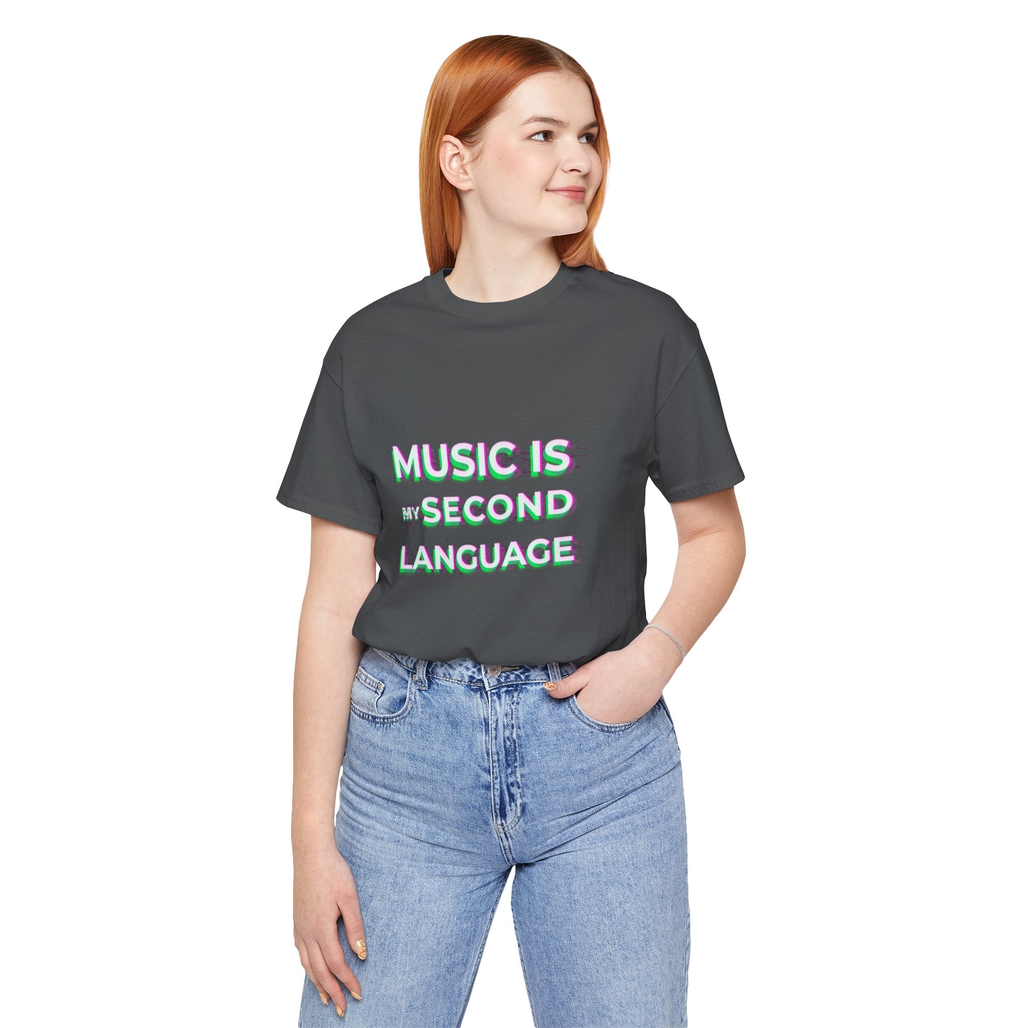 Music is my second language Unisex Tee,Casual Wear Graphic T-shirt