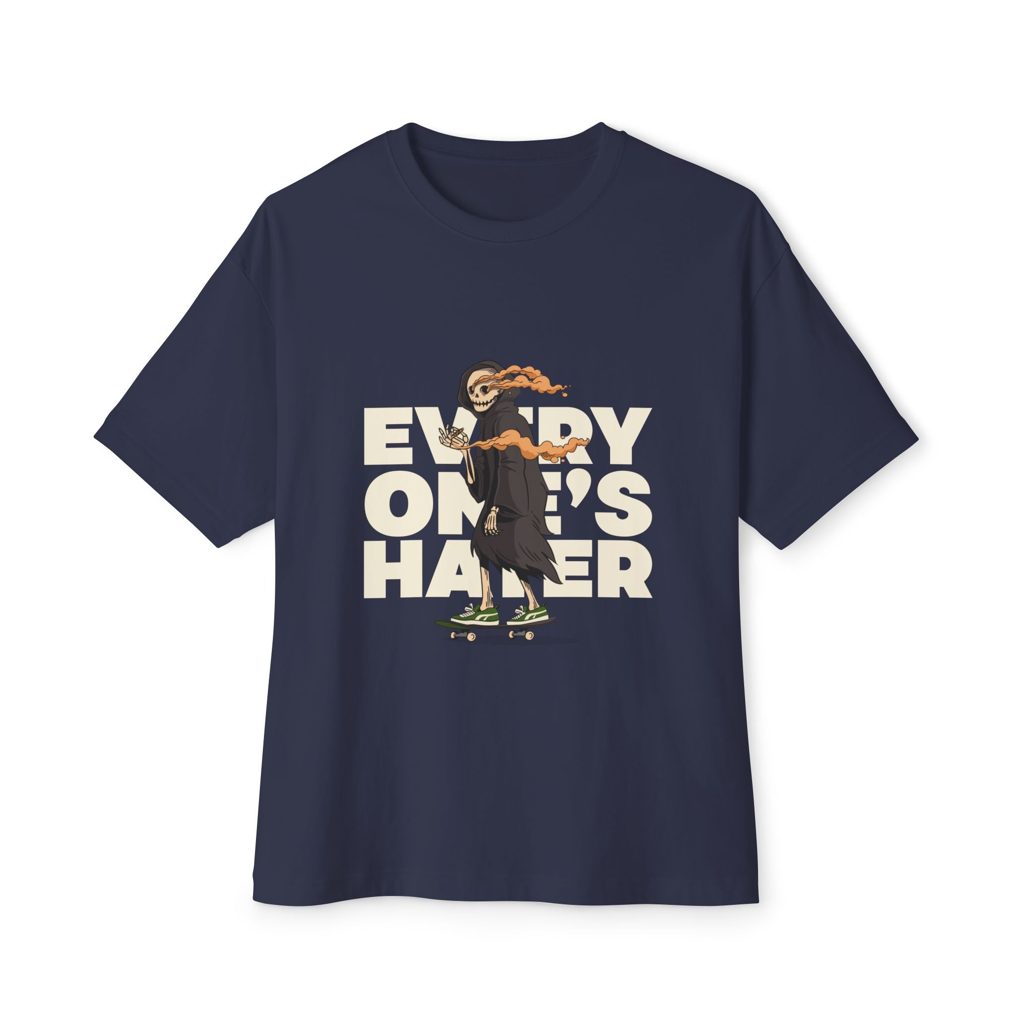 Everyone's Hater Unisex Skull Grpahic Oversized Box Tee