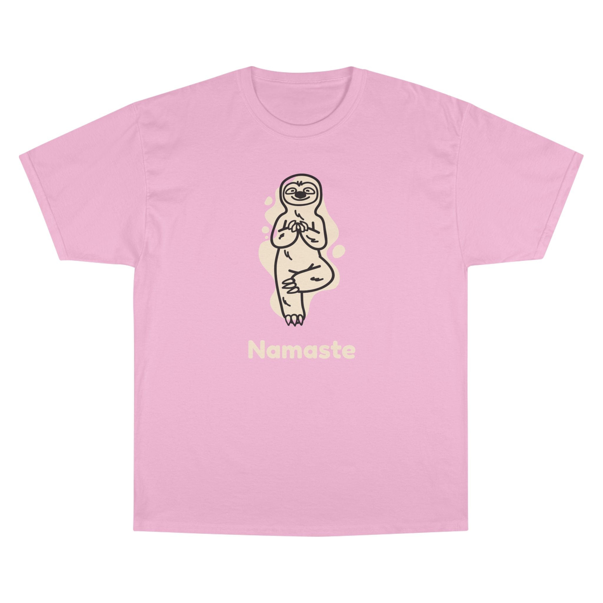 Champion Namaste Champion T-Shirt, Sloth Yoga Tee for Mindfulness,