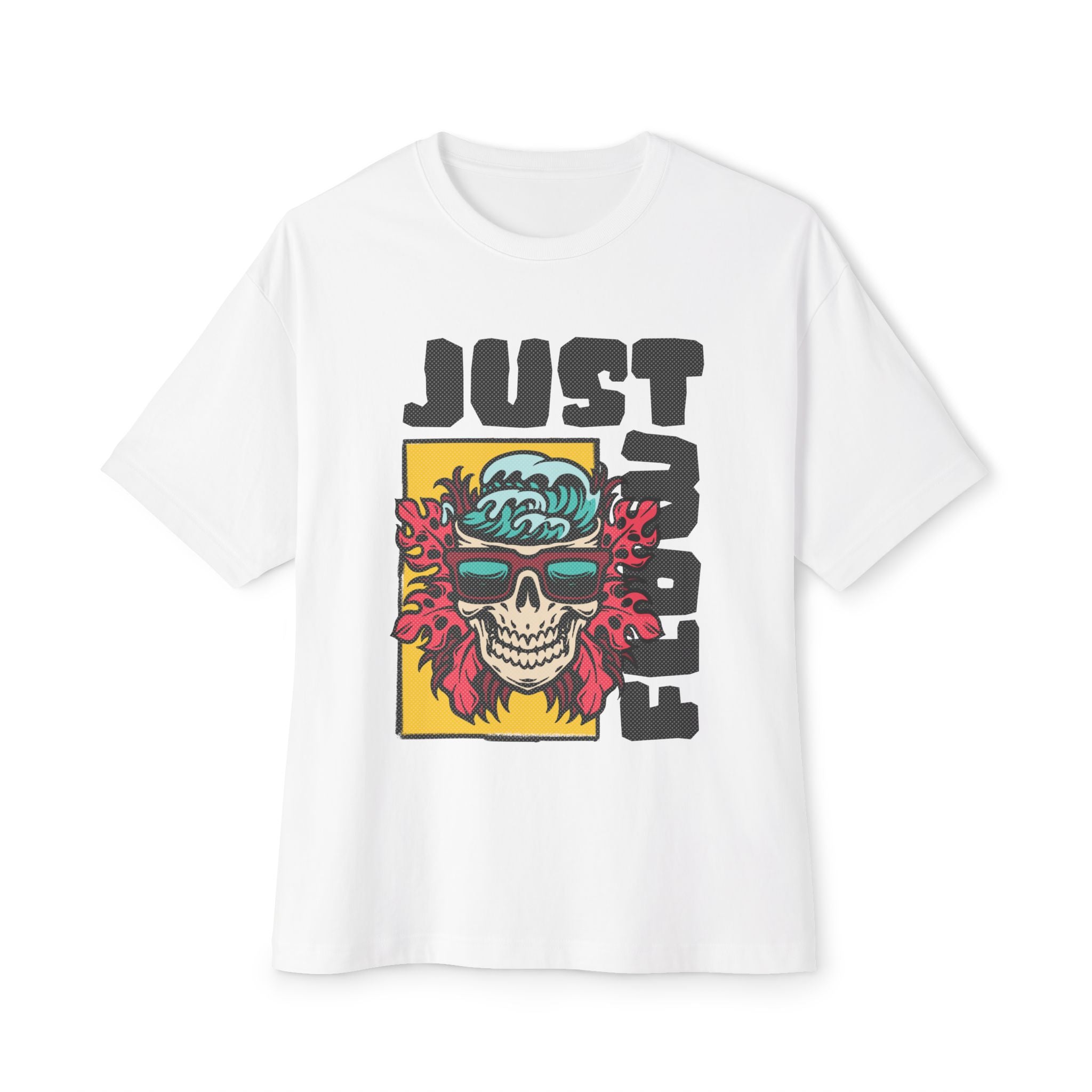 Oversized Tee - Cool Skull Graphic T-Shirt