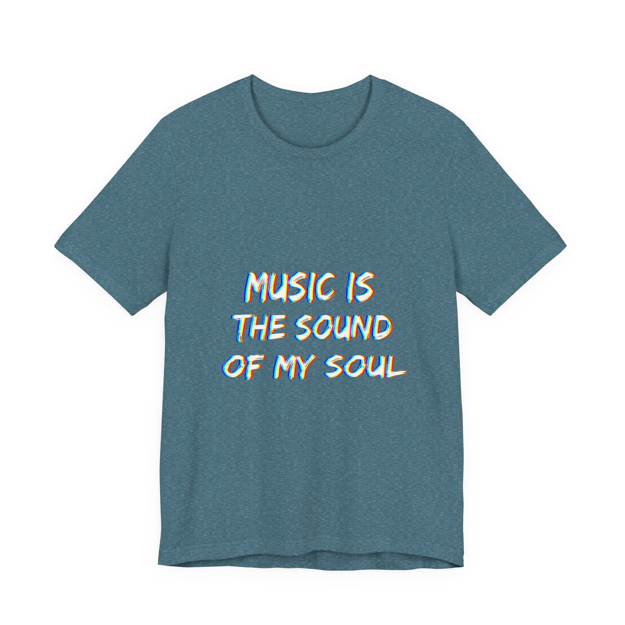 Music is the sound of my soul minimalistic Unisex Tee, Fun Graphic T-Shirt