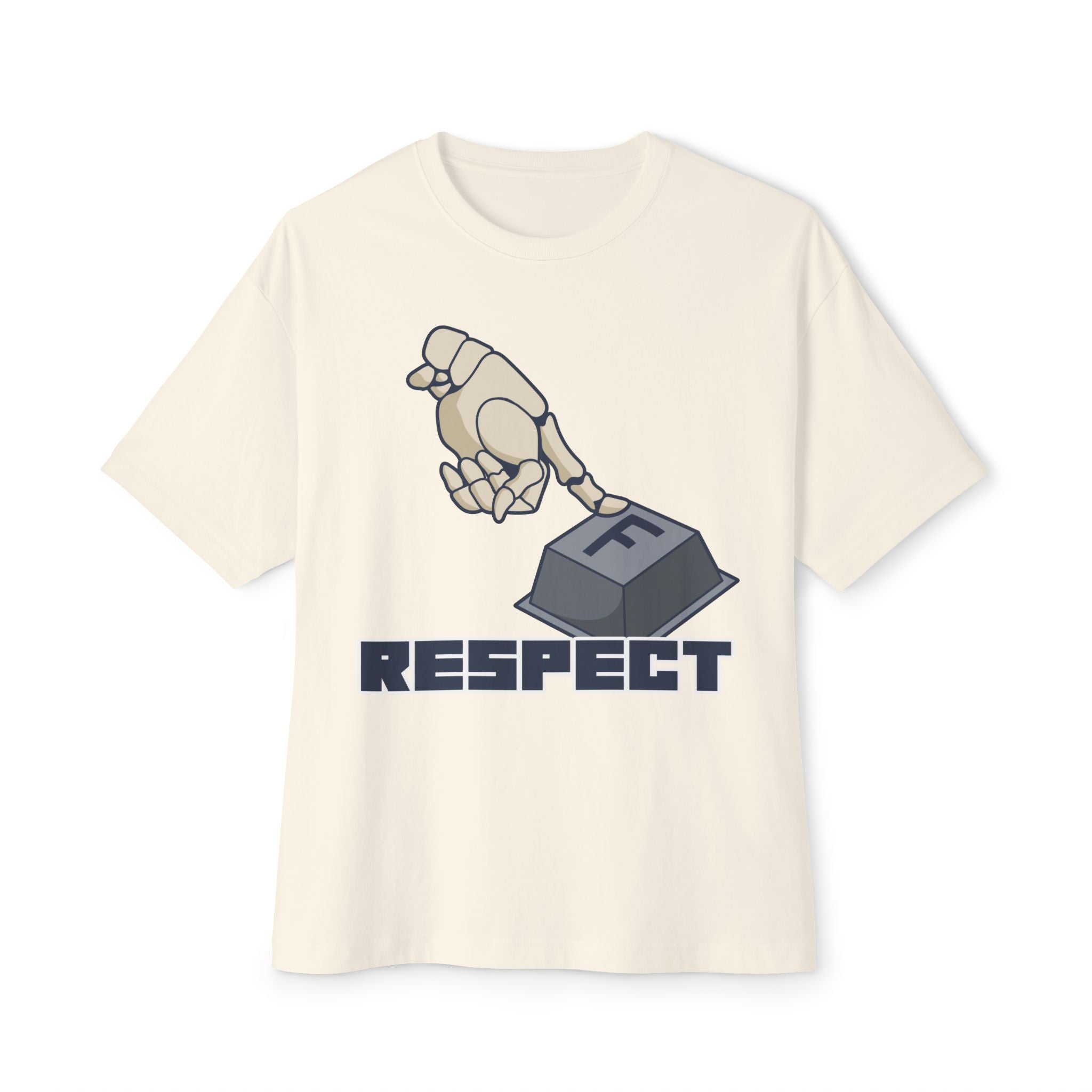 F respect Humorous Graphic Tee - Unisex Oversized Boxy Tee