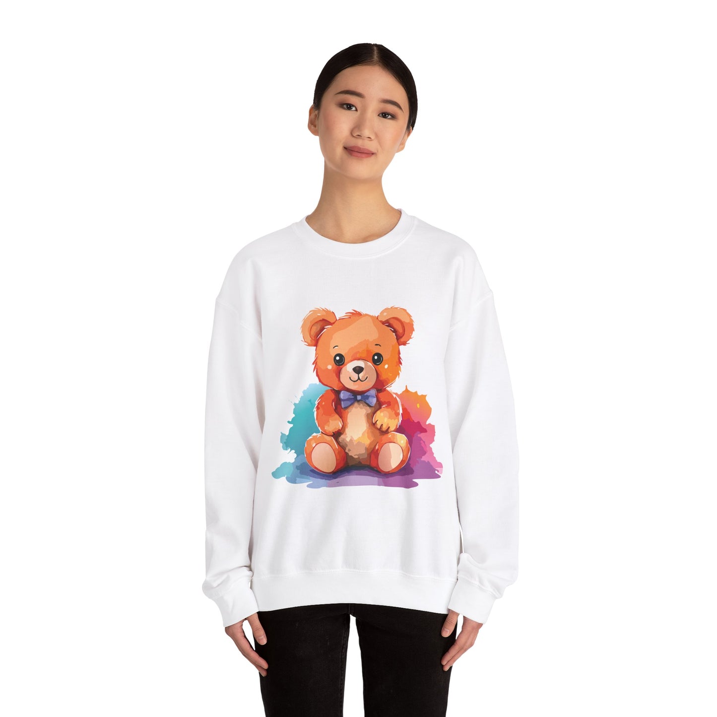 Cute bear printed Unisex Heavy Blend™ Crewneck Sweatshirt