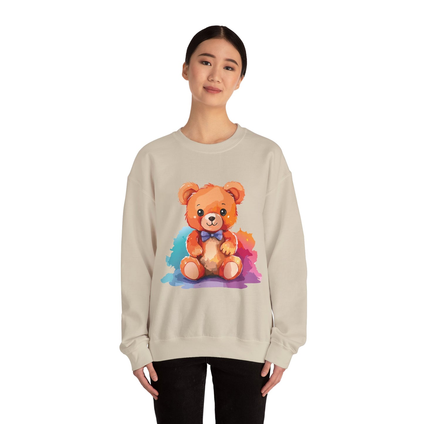 Cute bear printed Unisex Heavy Blend™ Crewneck Sweatshirt