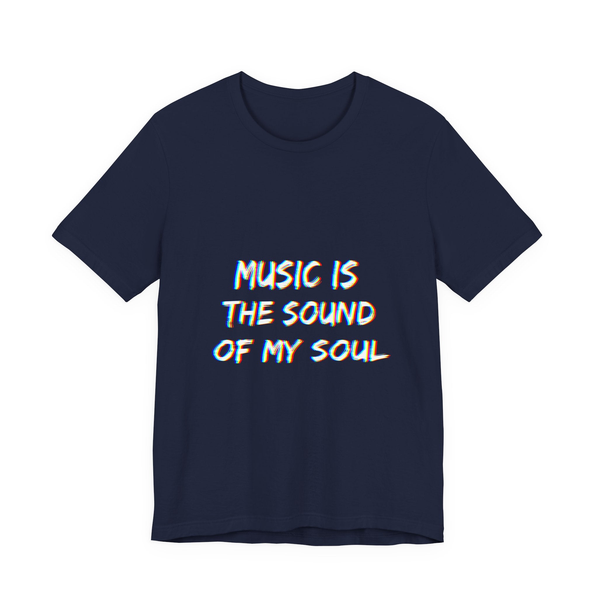 Music is the sound of my soul minimalistic Unisex Tee, Fun Graphic T-Shirt