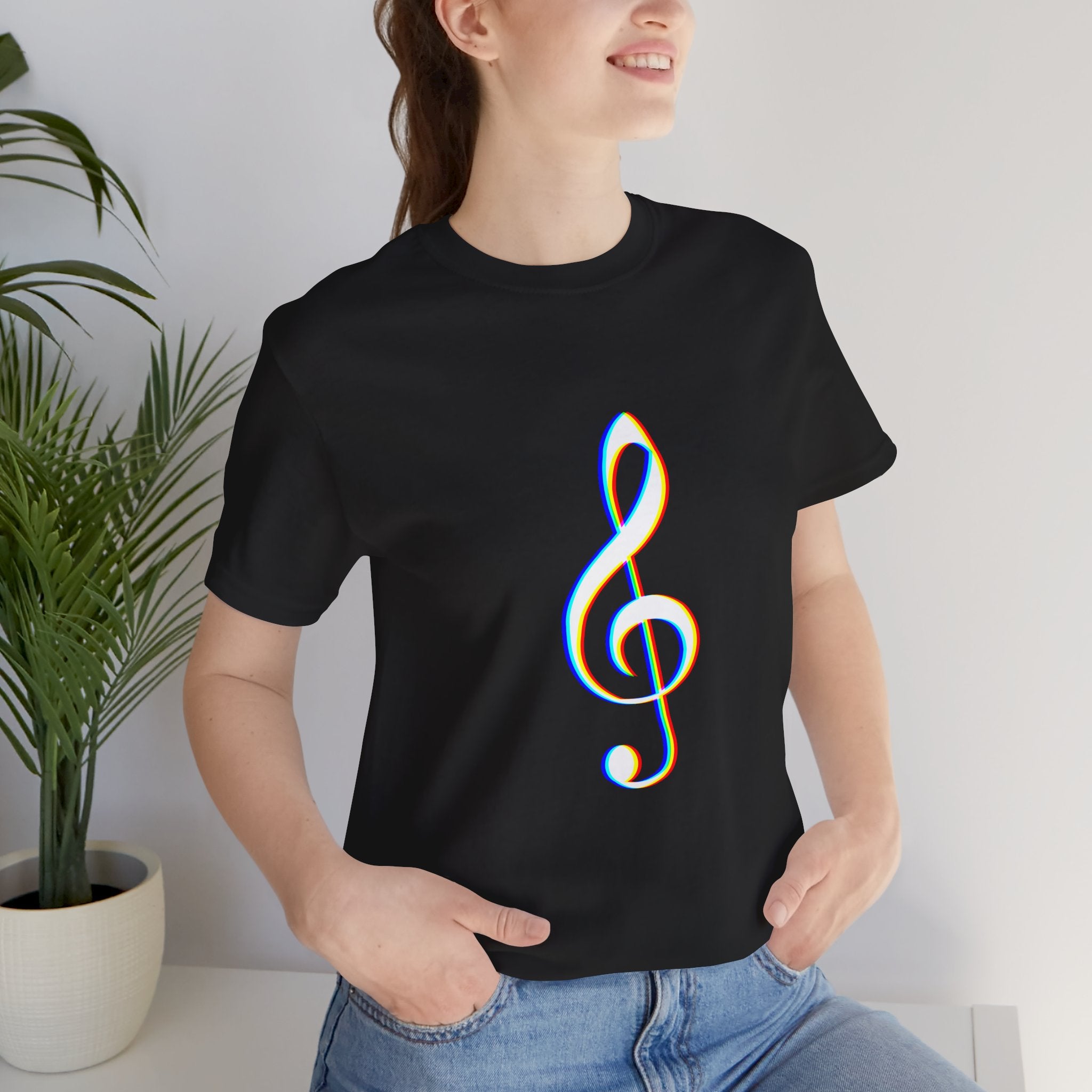 Musical Note minimalistic Unisex Tee, Fun Graphic T-Shirt