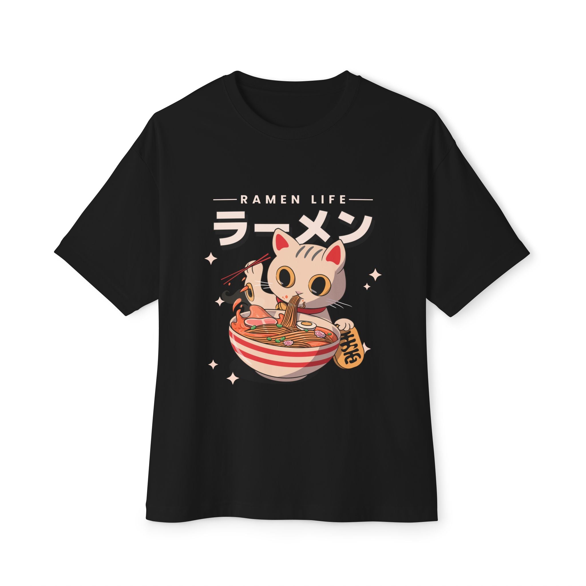 Ramen Life Unisex Oversized Boxy Tee,  Anime T-Shirt