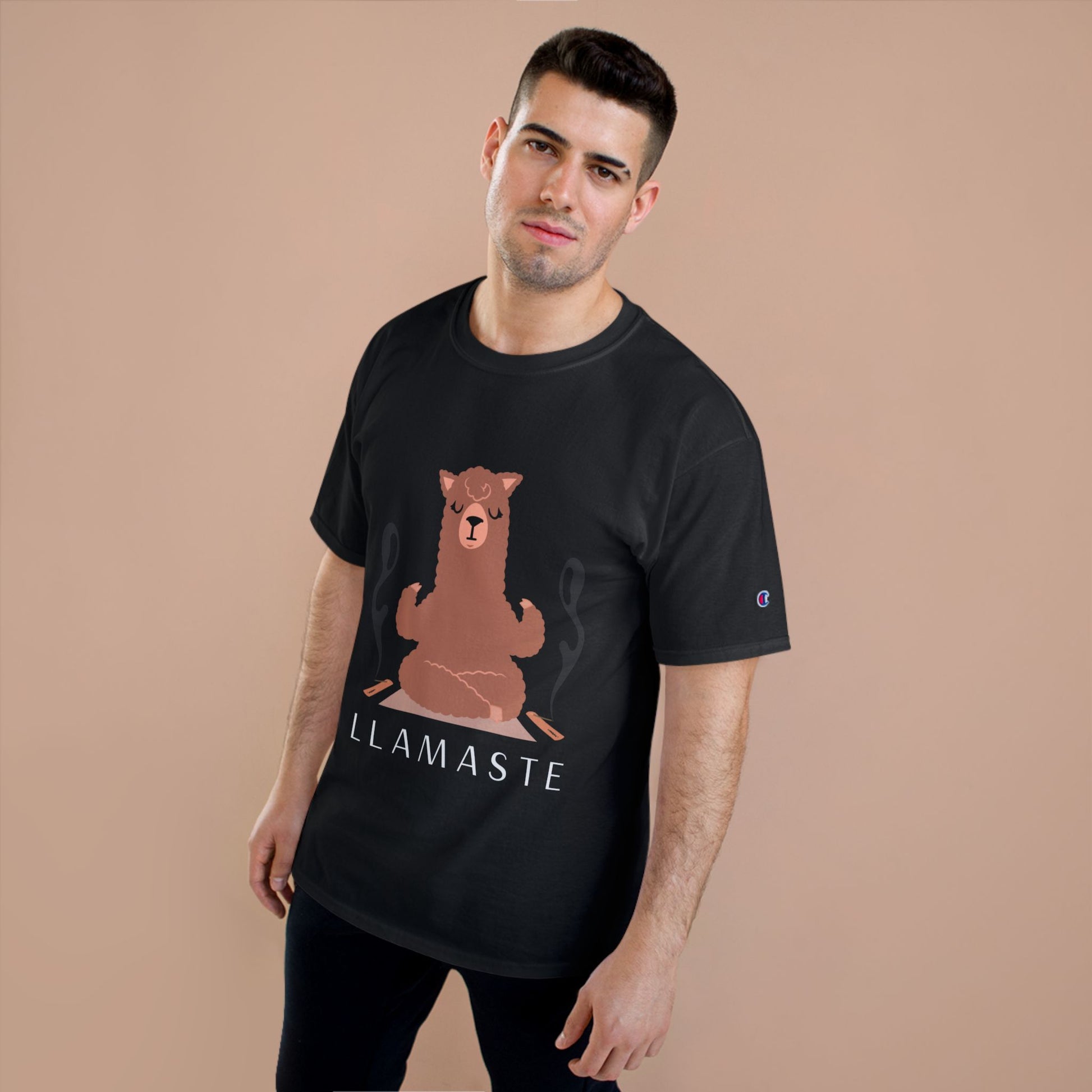 Llamaste Champion T-Shirt, Funny Yoga Tee,