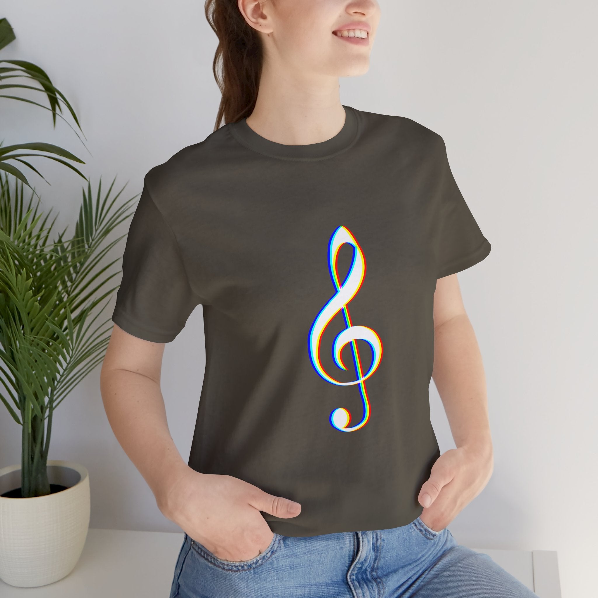 Musical Note minimalistic Unisex Tee, Fun Graphic T-Shirt