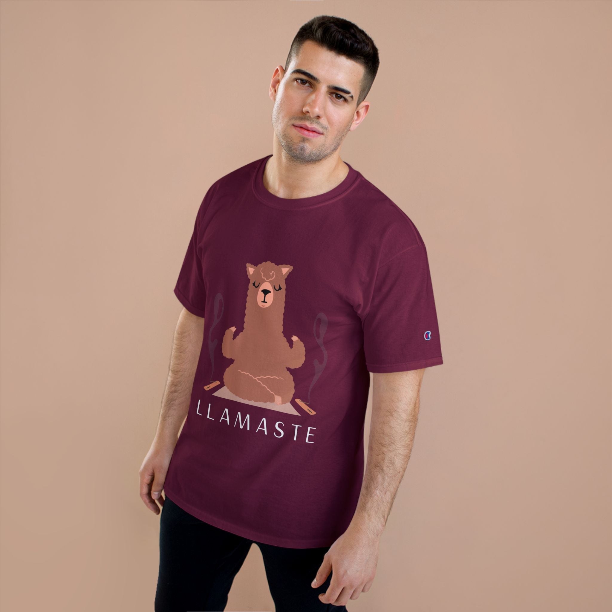 Llamaste Champion T-Shirt, Funny Yoga Tee,