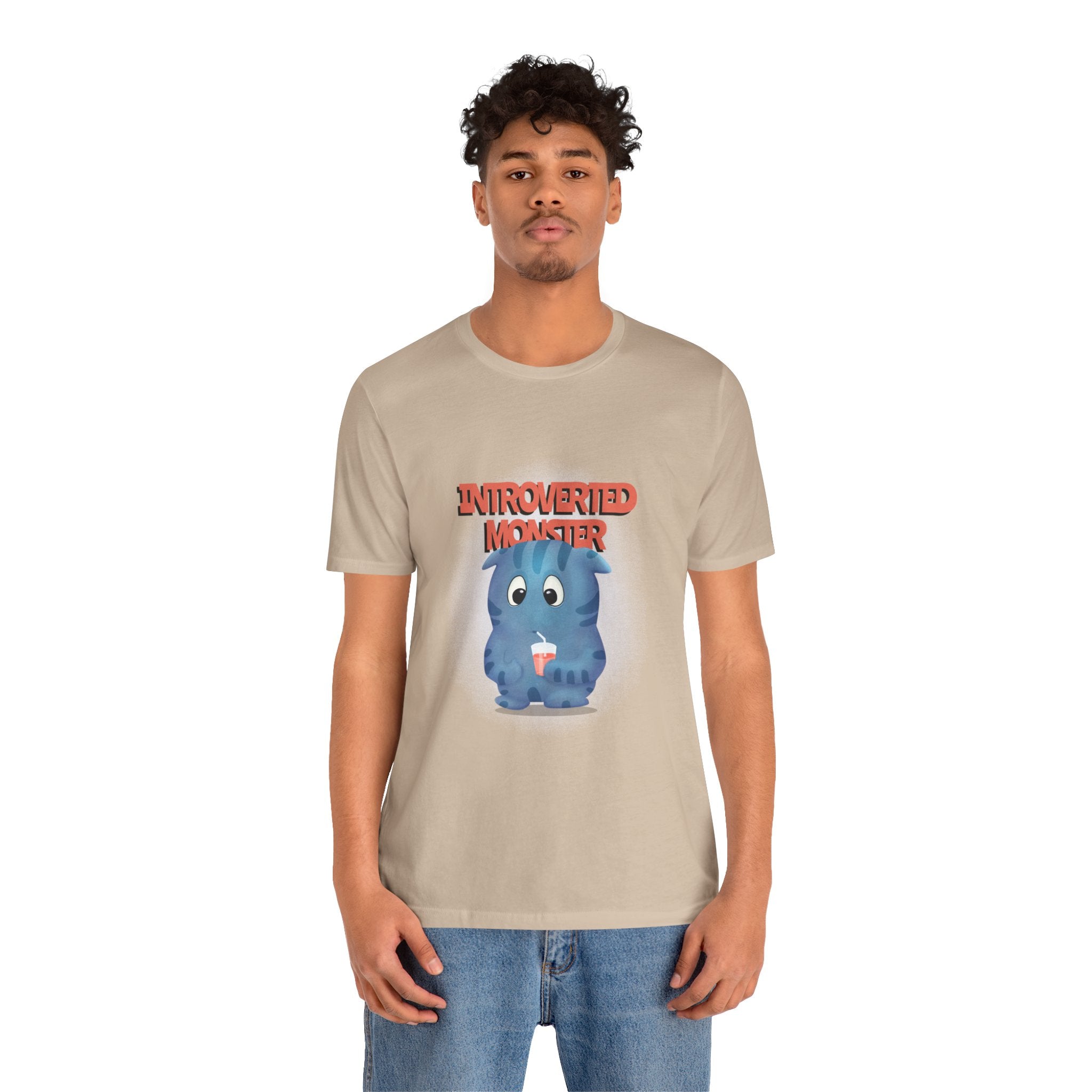 Introverted Monster Short Sleeve Tee - Cute Graphic Tee for Introverts