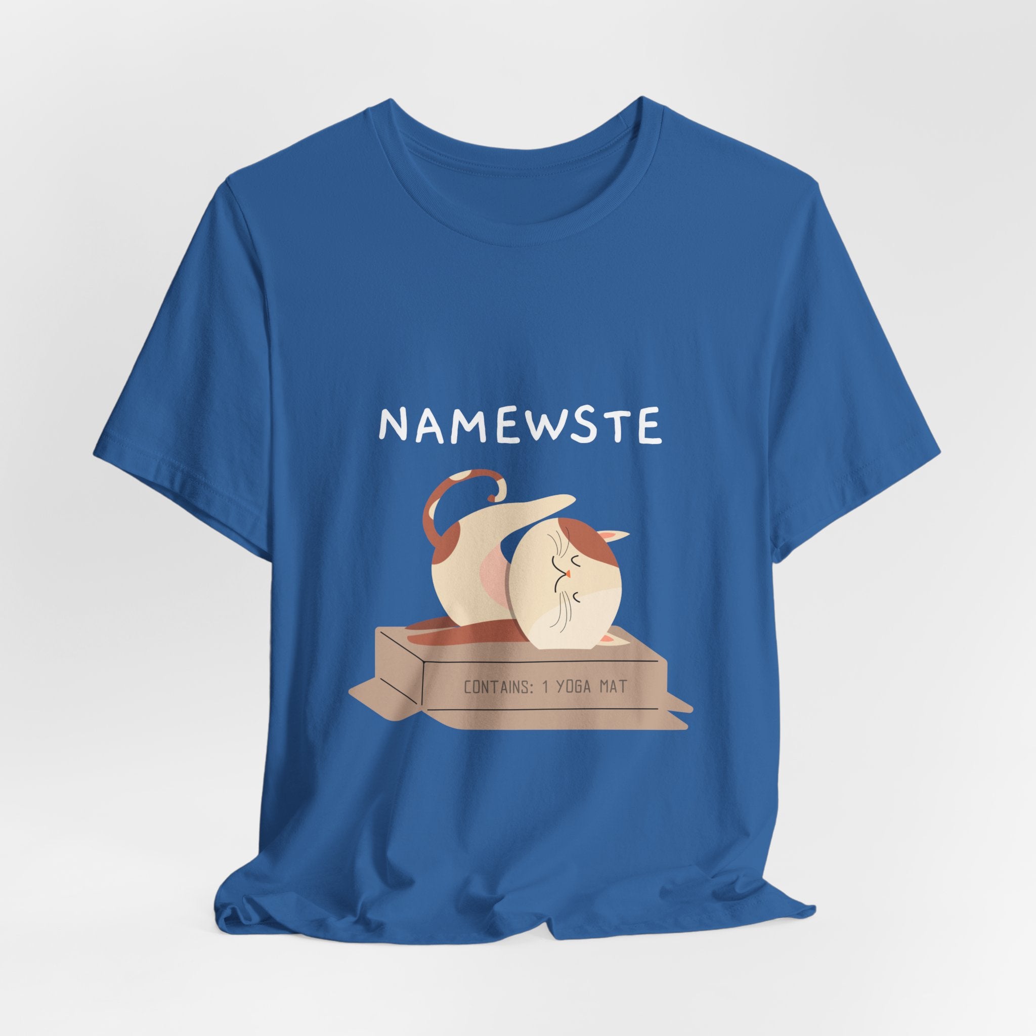 Namewste Cat Yoga Tee, Casual cool graphic t-shirt