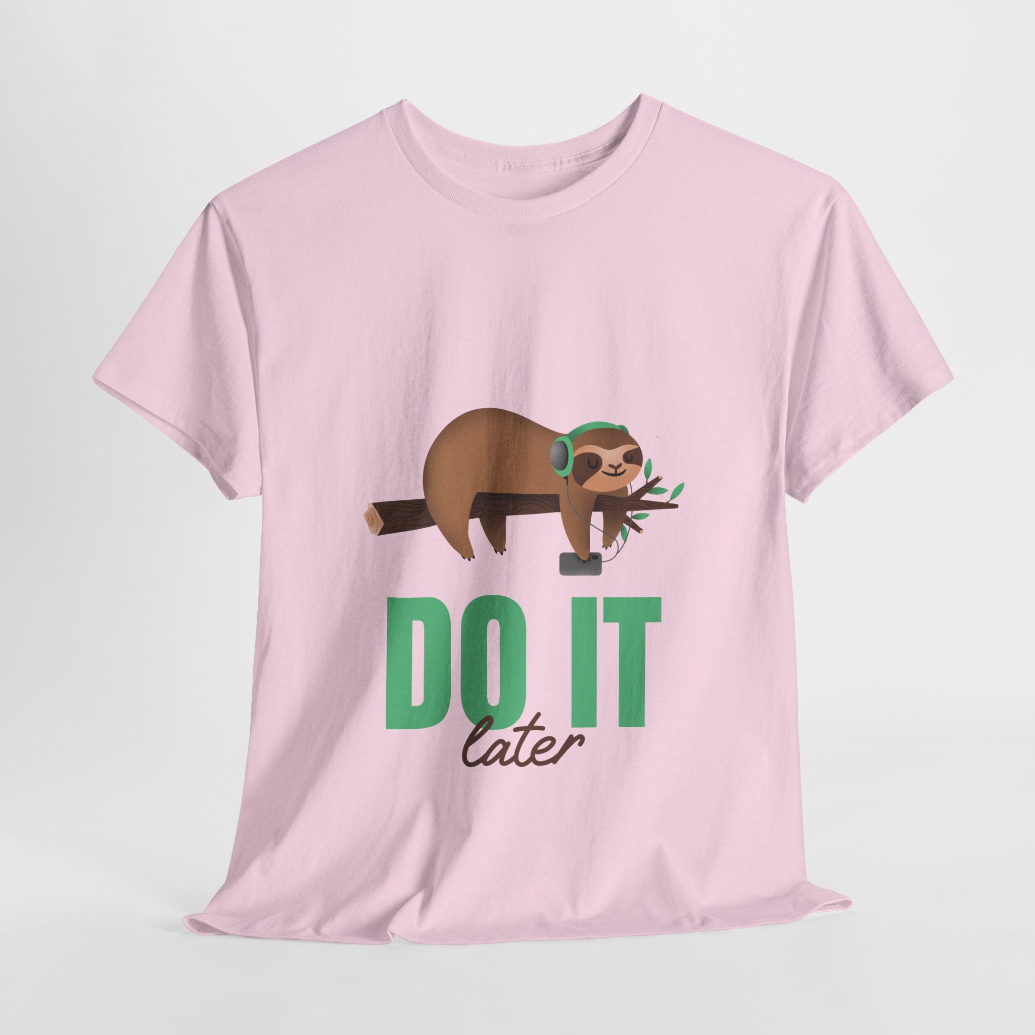 Do It Later, Funny T-Shirt, Lazy Days Unisex Heavy Cotton Tee