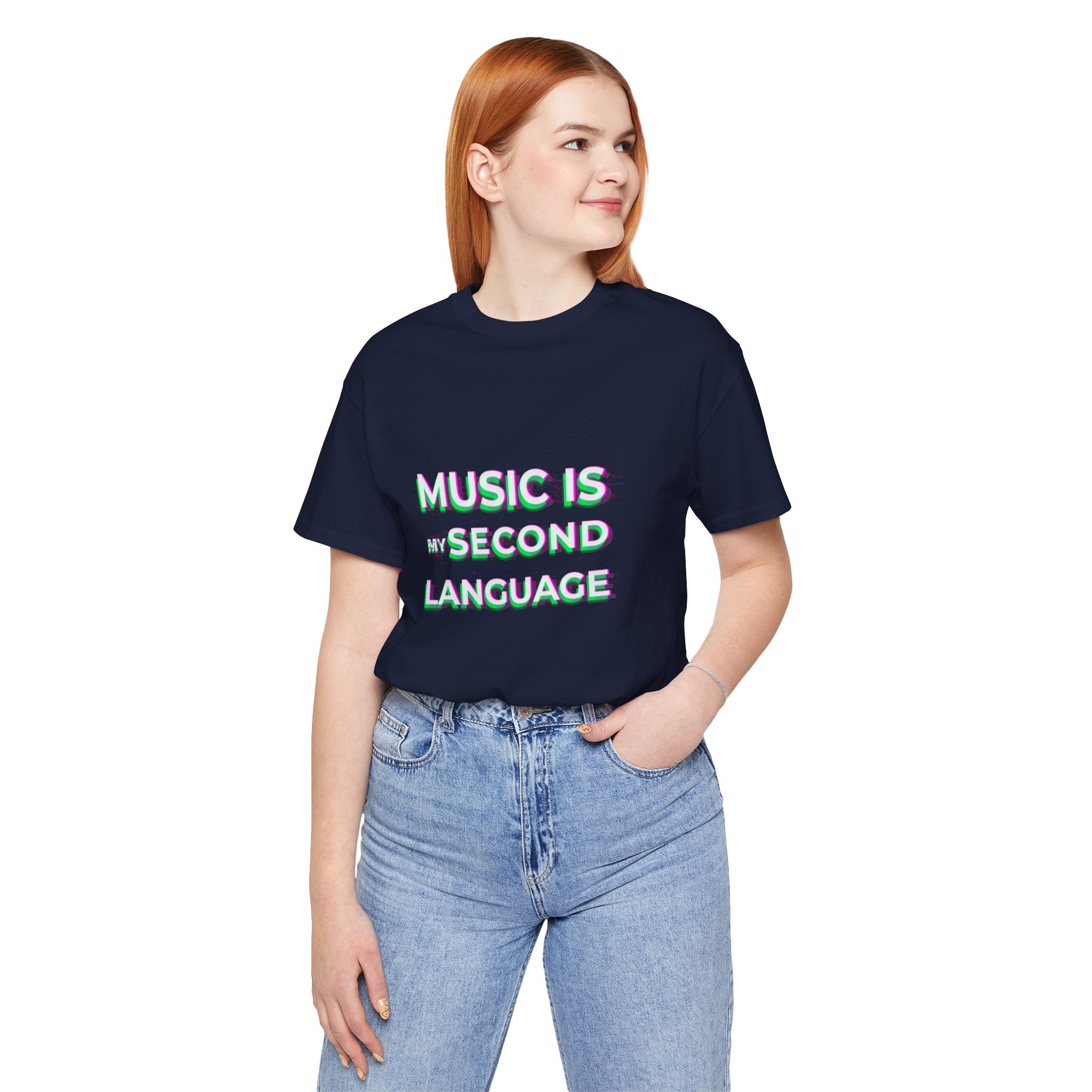 Music is my second language Unisex Tee,Casual Wear Graphic T-shirt