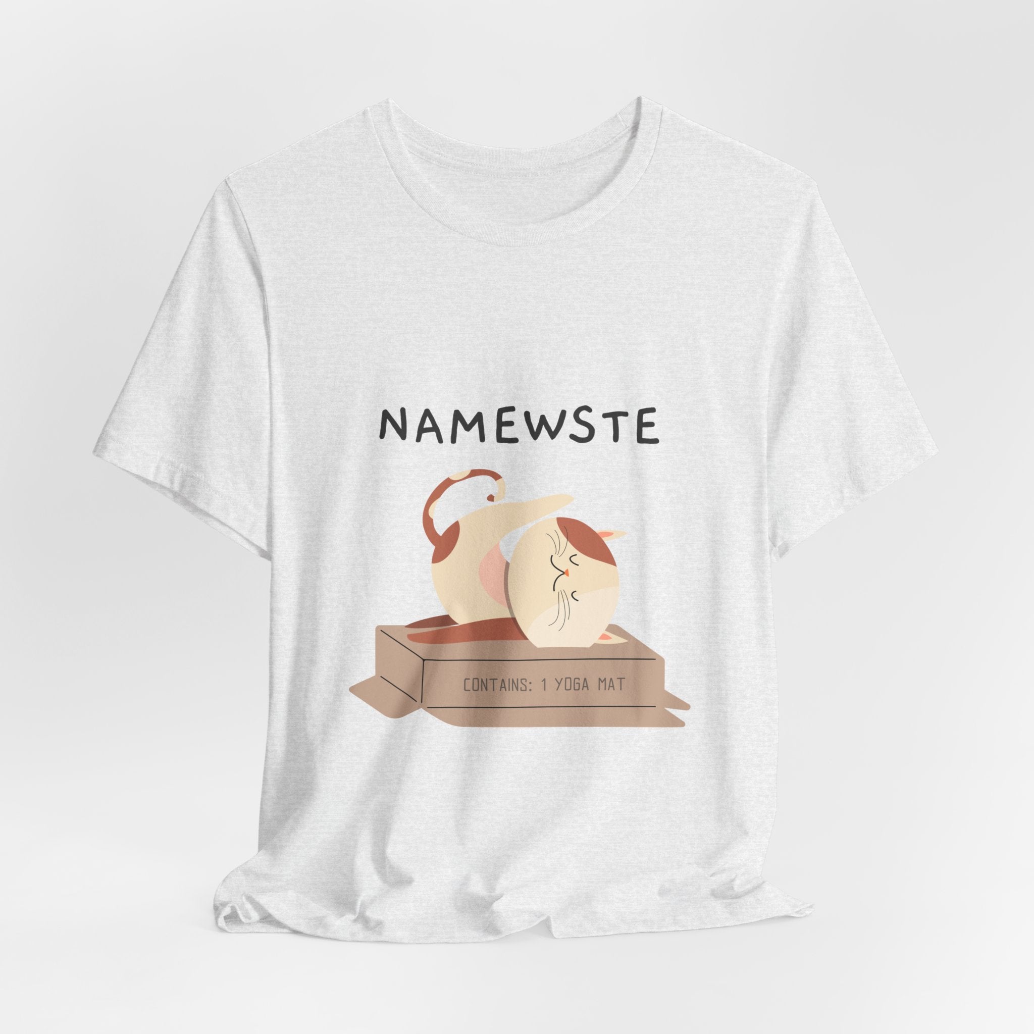 Namewste Cat Yoga Tee, Casual cool graphic t-shirt