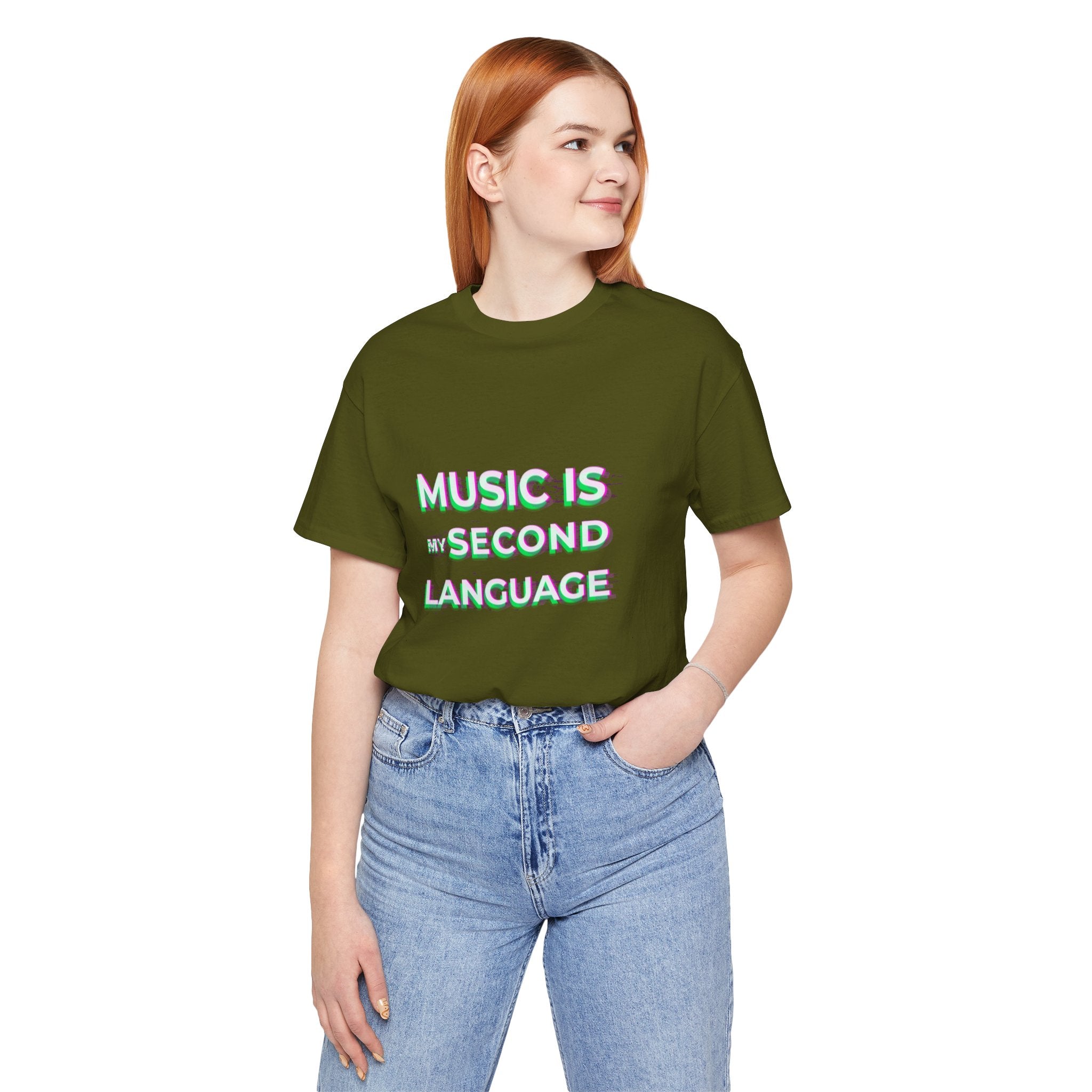Music is my second language Unisex Tee,Casual Wear Graphic T-shirt