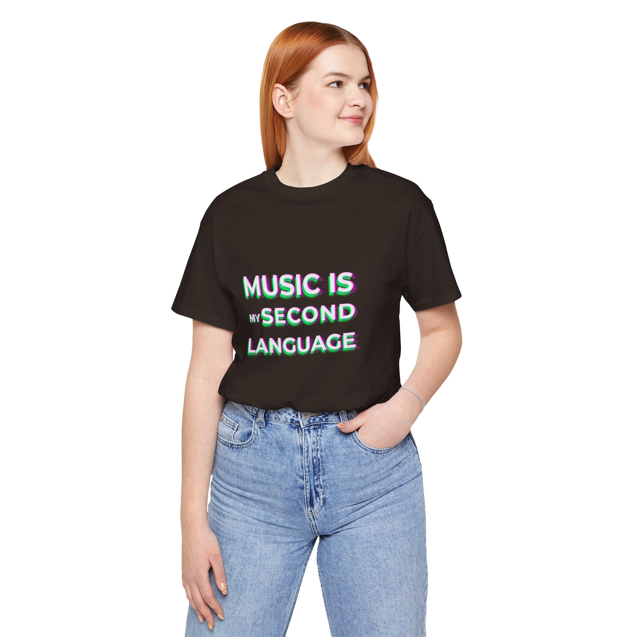 Music is my second language Unisex Tee,Casual Wear Graphic T-shirt