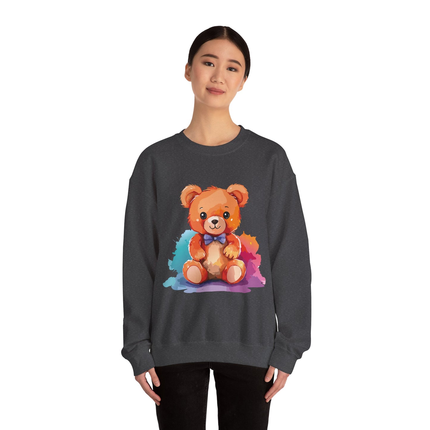 Cute bear printed Unisex Heavy Blend™ Crewneck Sweatshirt