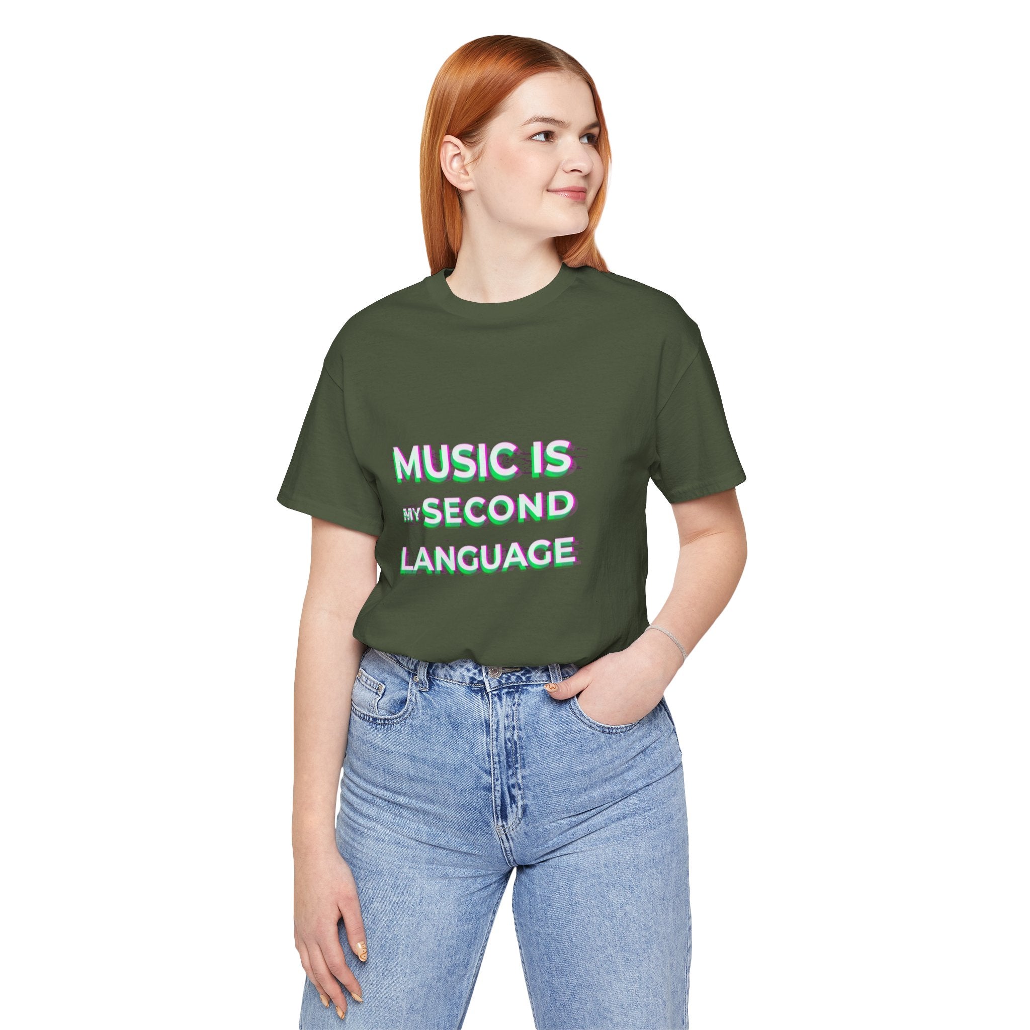 Music is my second language Unisex Tee,Casual Wear Graphic T-shirt