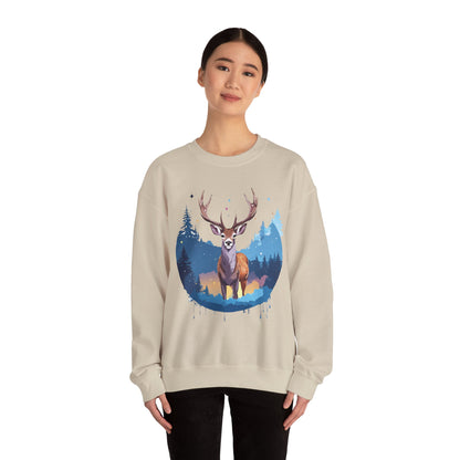 Deer printed Unisex Heavy Blend™ Crewneck Sweatshirt
