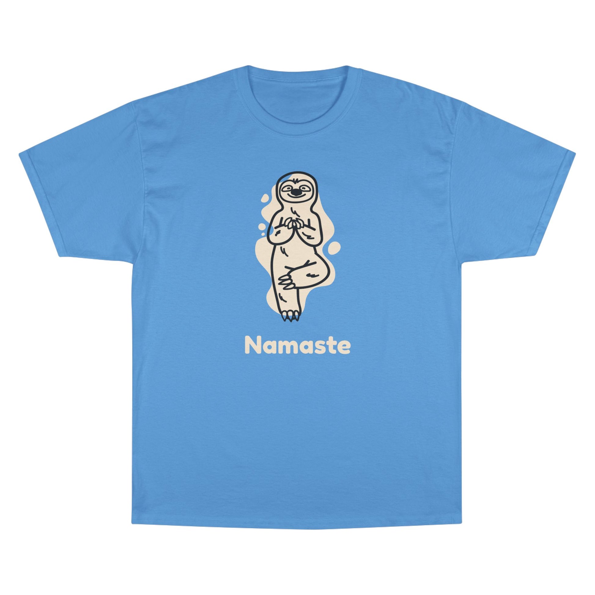 Champion Namaste Champion T-Shirt, Sloth Yoga Tee for Mindfulness,