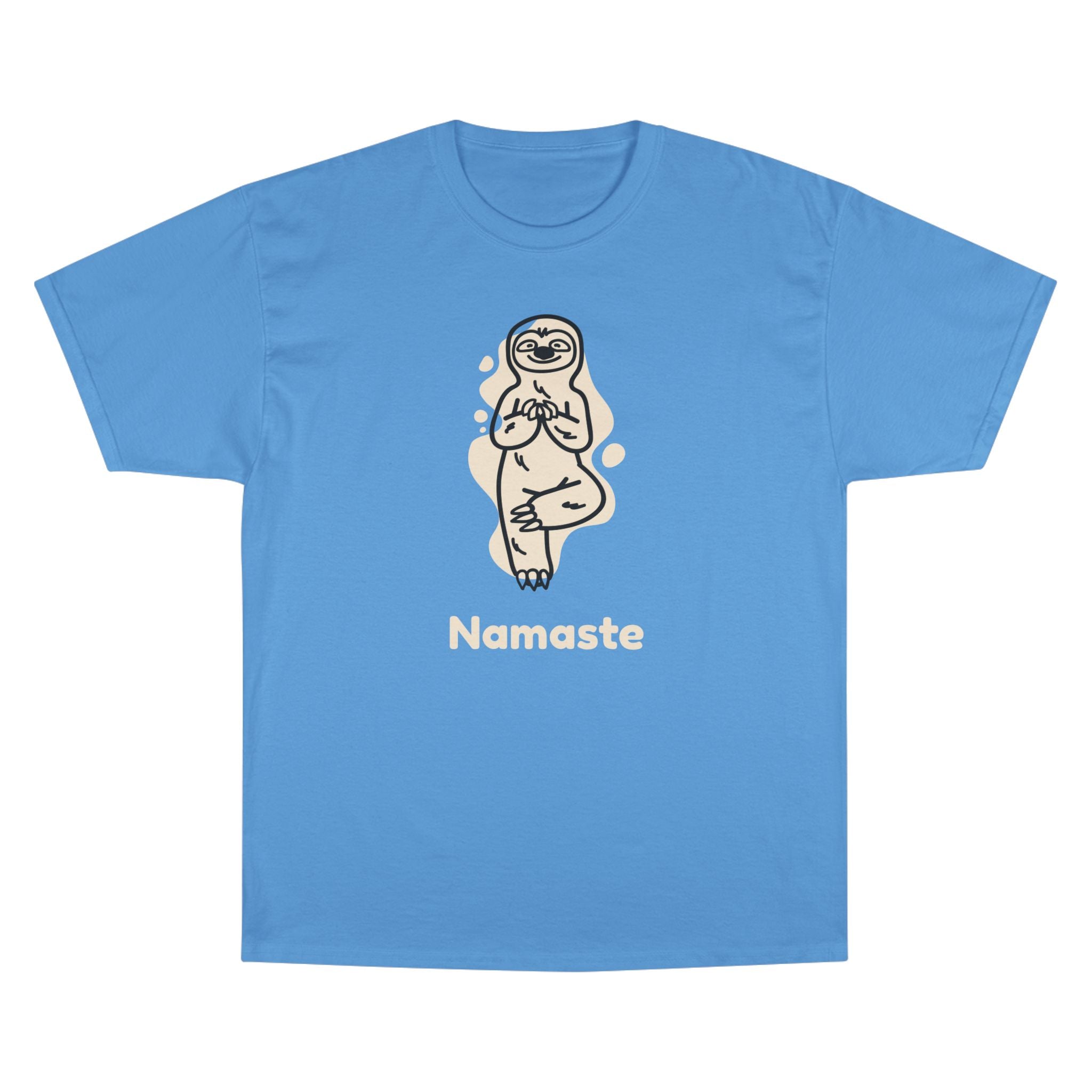 Champion Namaste Champion T-Shirt, Sloth Yoga Tee for Mindfulness,