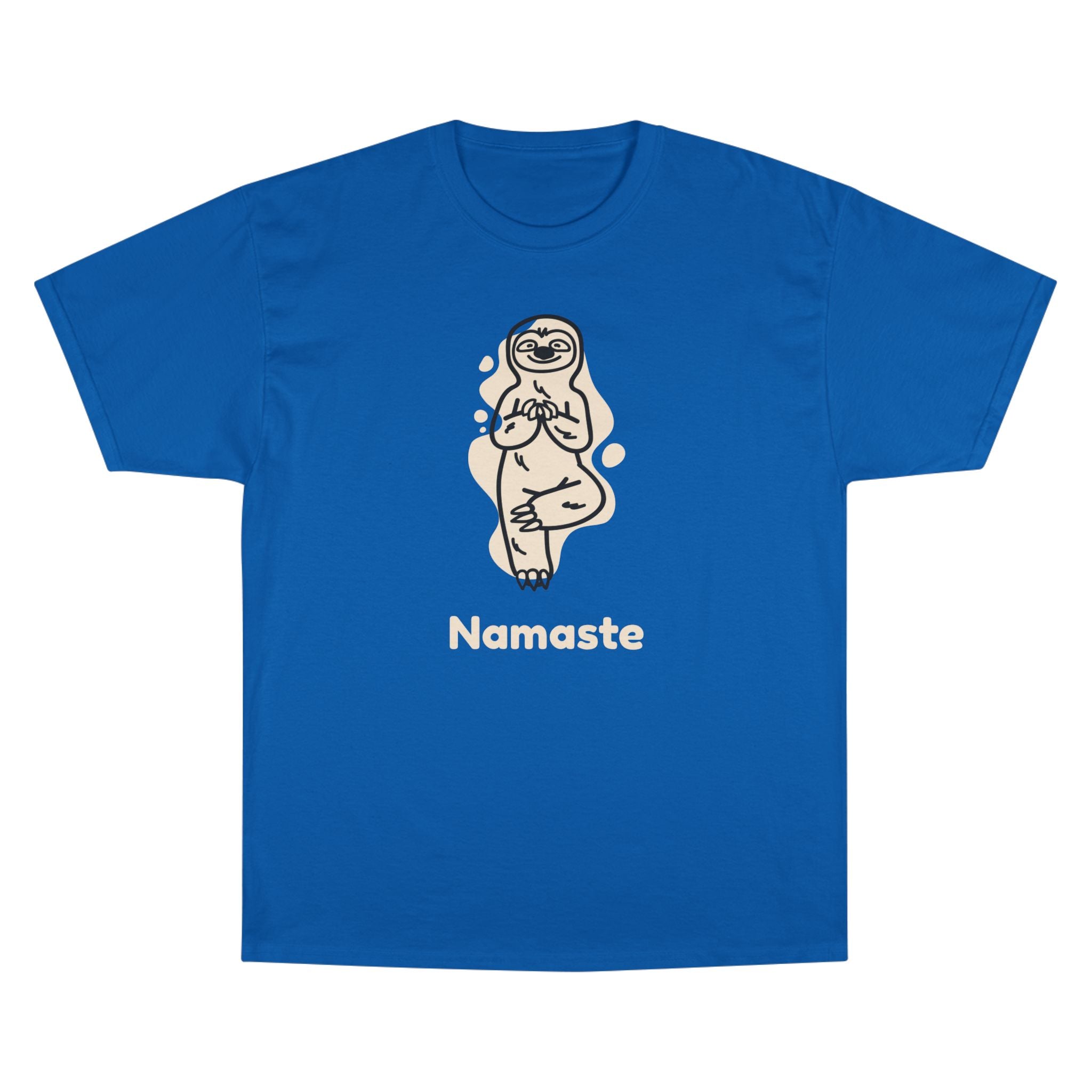 Champion Namaste Champion T-Shirt, Sloth Yoga Tee for Mindfulness,