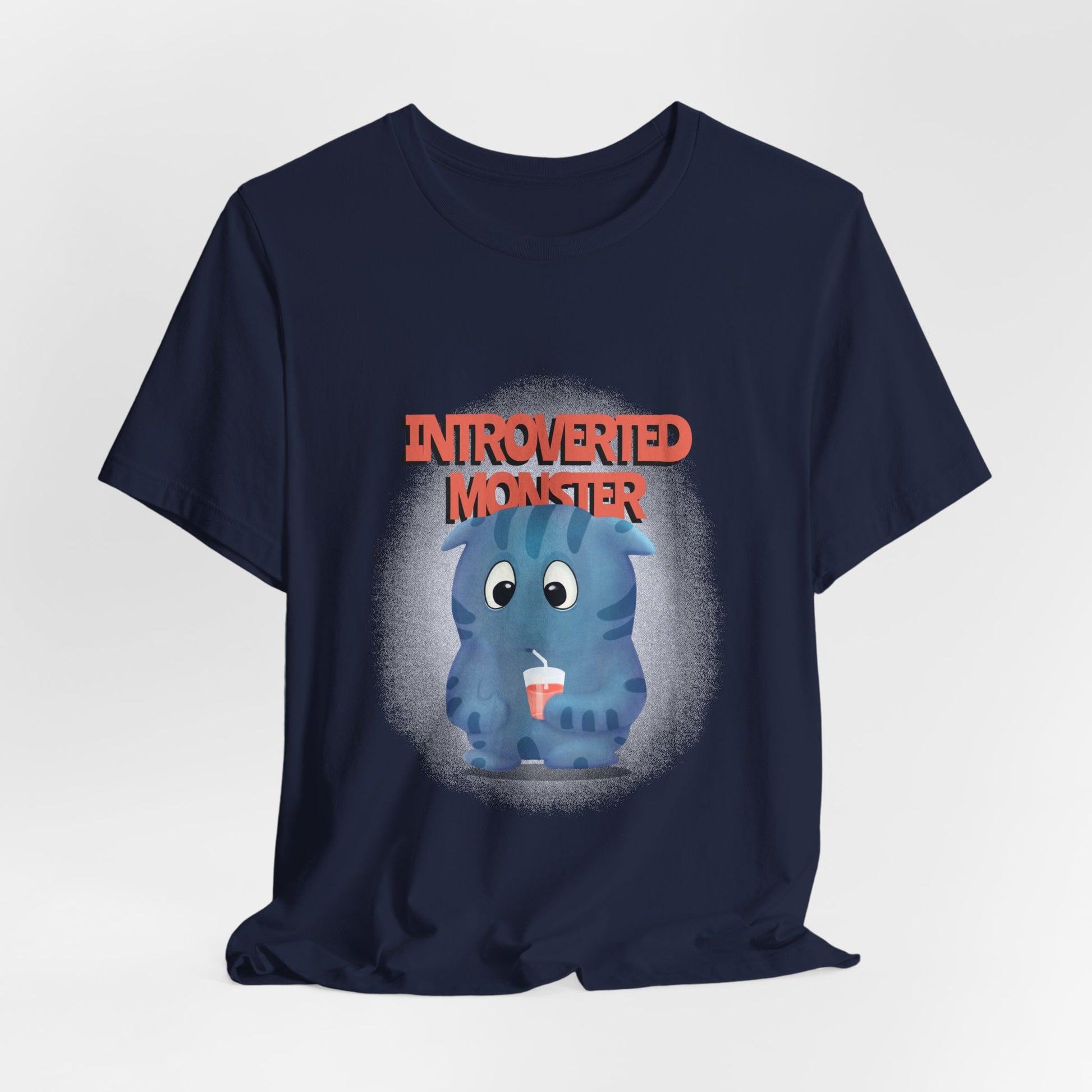 Introverted Monster Short Sleeve Tee - Cute Graphic Tee for Introverts