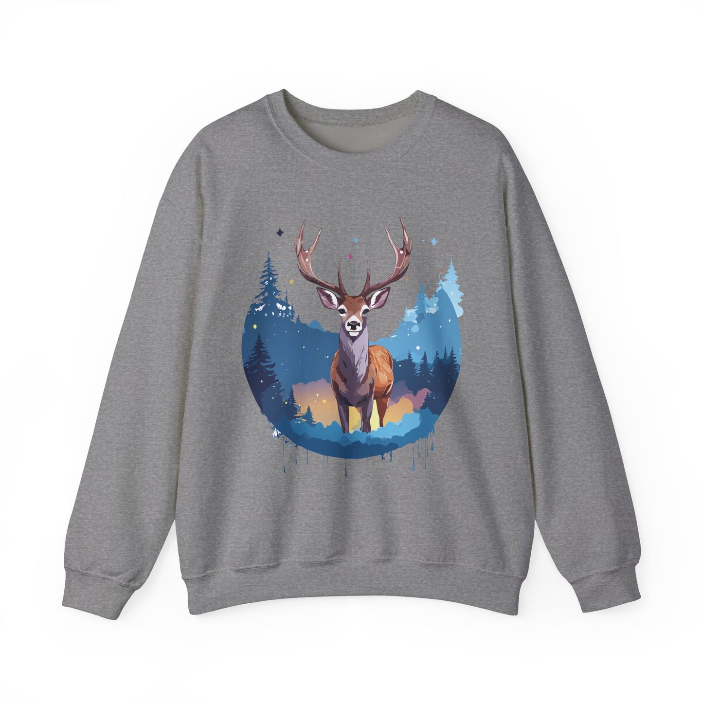 Deer printed Unisex Heavy Blend™ Crewneck Sweatshirt
